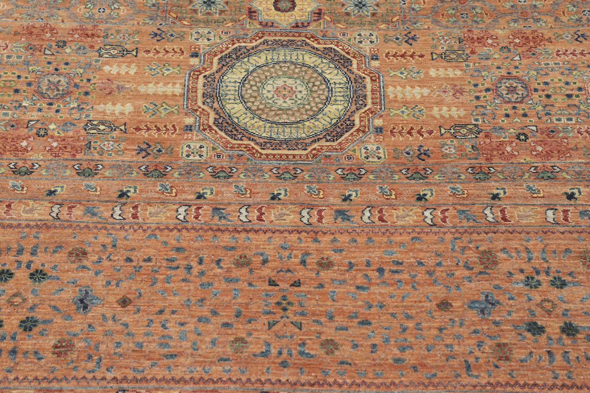 Mamluk Orientteppich 373 × 462 cm aus Wolle, handgeknüpft
