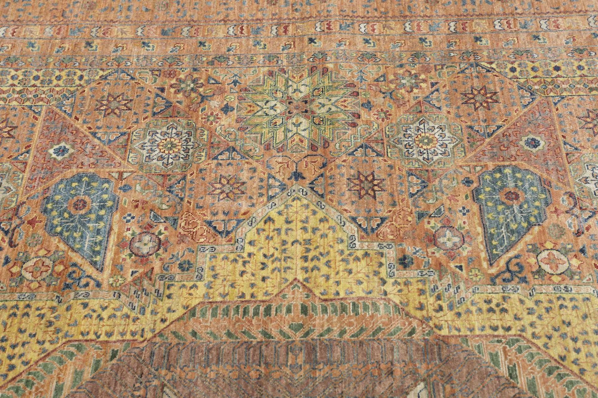Mamluk Orientteppich 373 × 462 cm aus Wolle, handgeknüpft