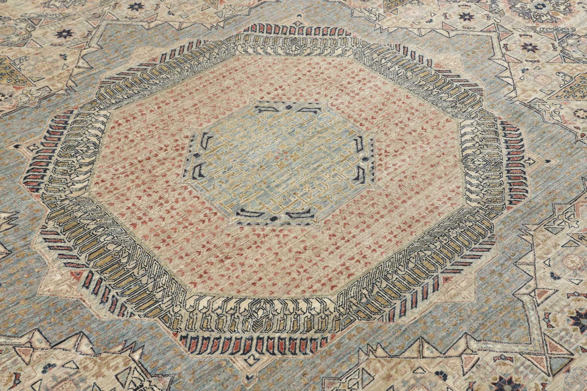 Handgeknüpfter Mamluk Orientteppich, 366 × 453 cm, Wolle