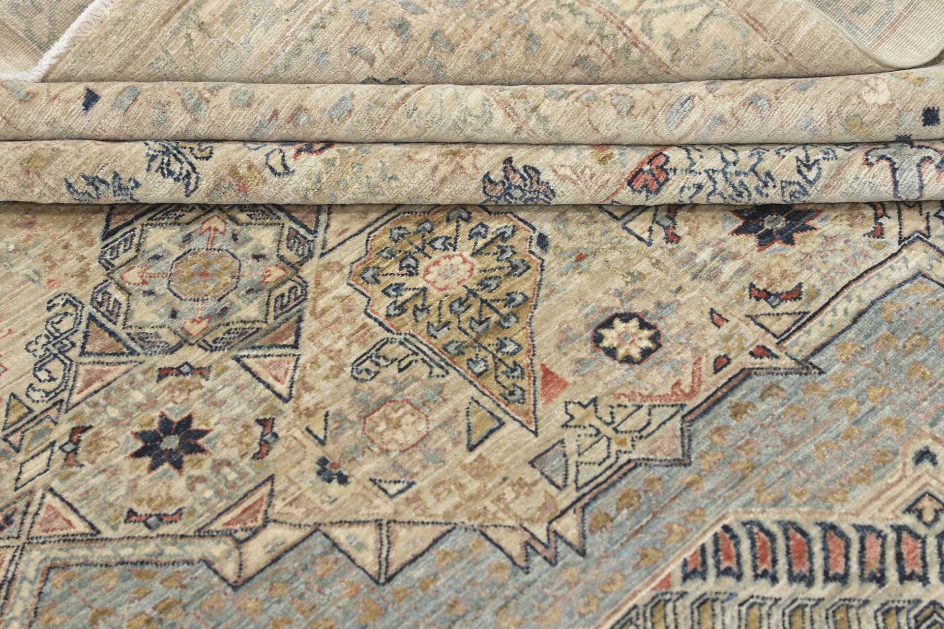Handgeknüpfter Mamluk Orientteppich, 366 × 453 cm, Wolle