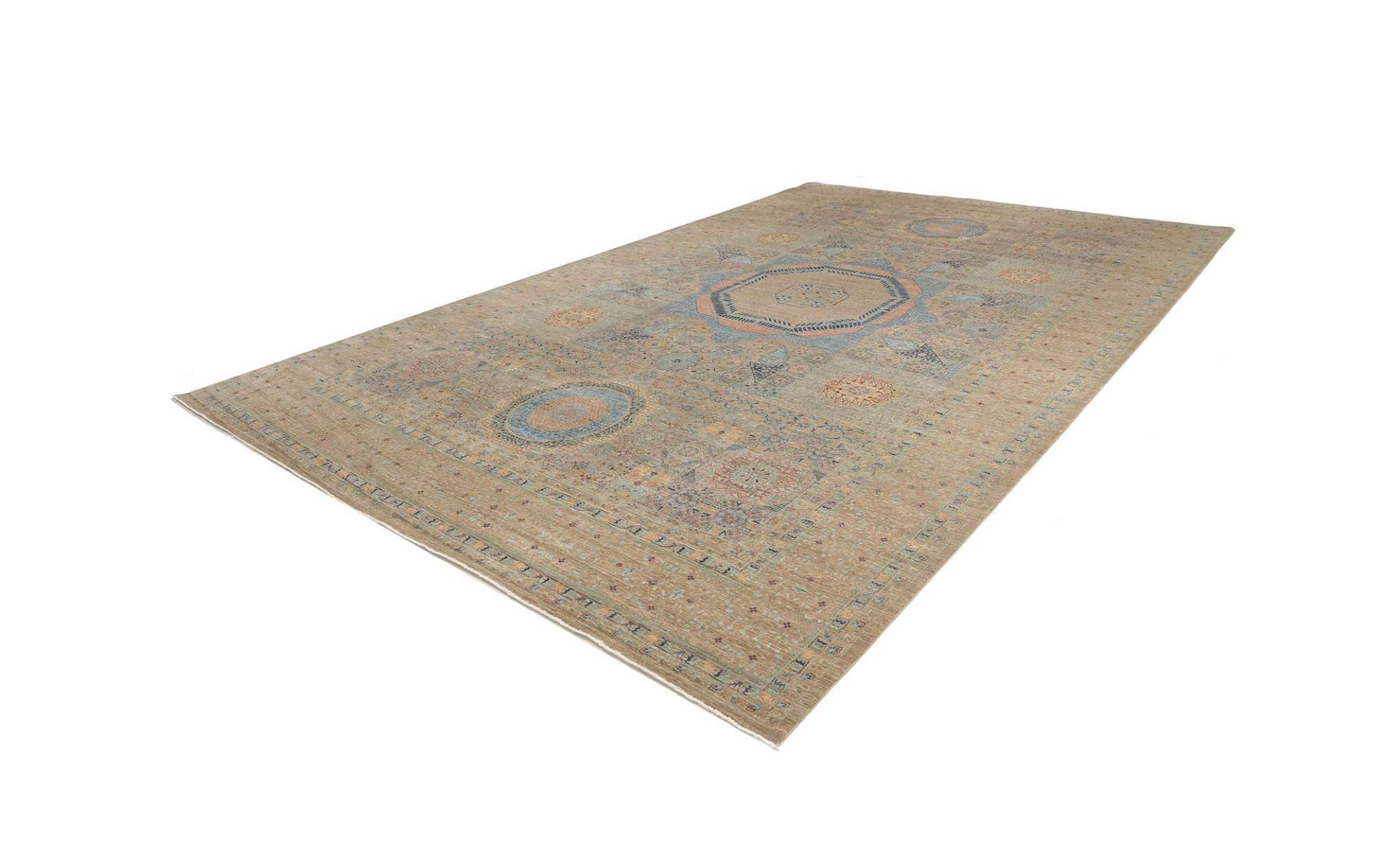 Mamluk Orientteppich 350 × 549 cm aus Wolle, handgeknüpft