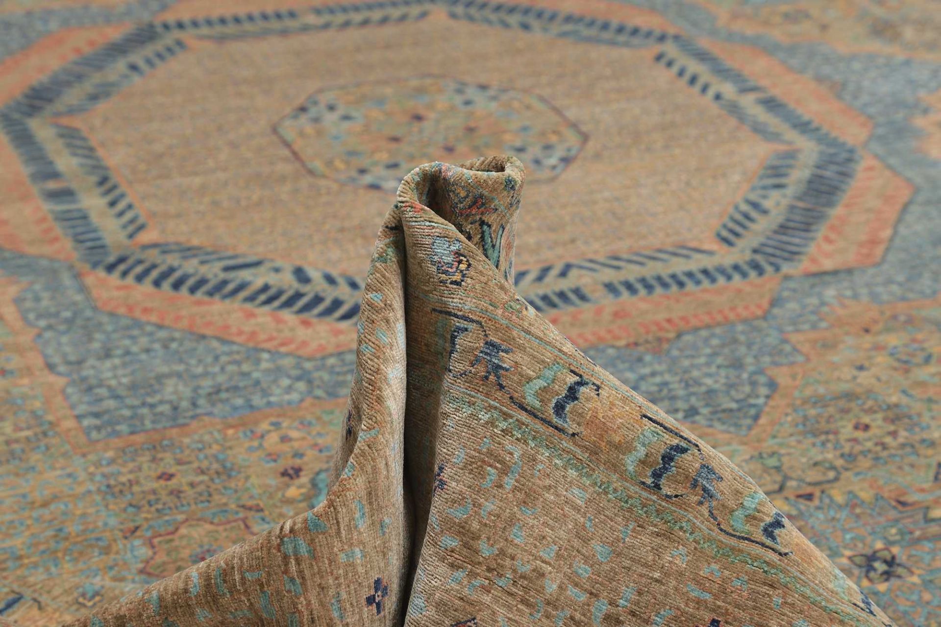 Mamluk Orientteppich 350 × 549 cm aus Wolle, handgeknüpft