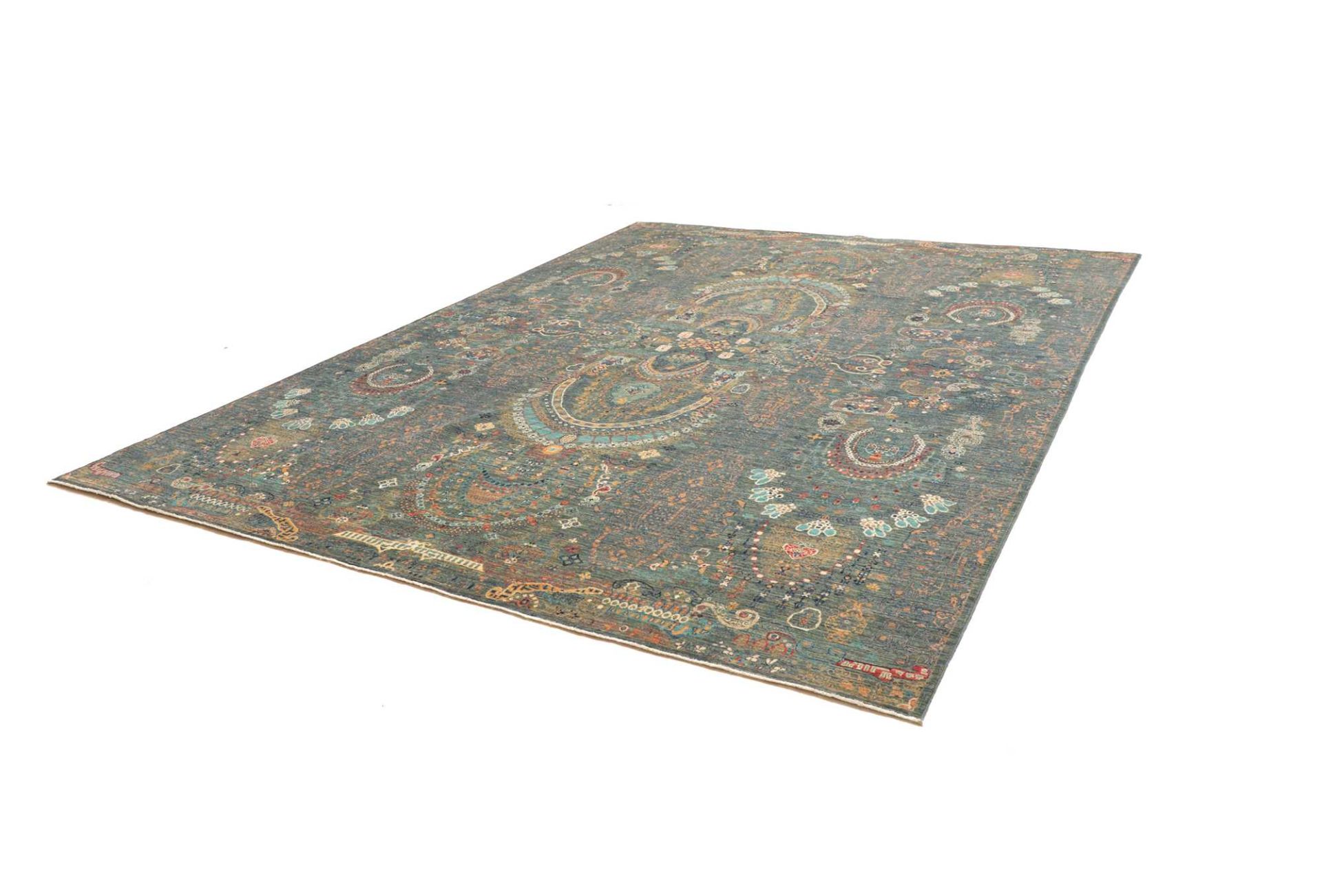 Handgeknüpfter Samarkand Orientteppich, 271 × 355 cm, Wolle