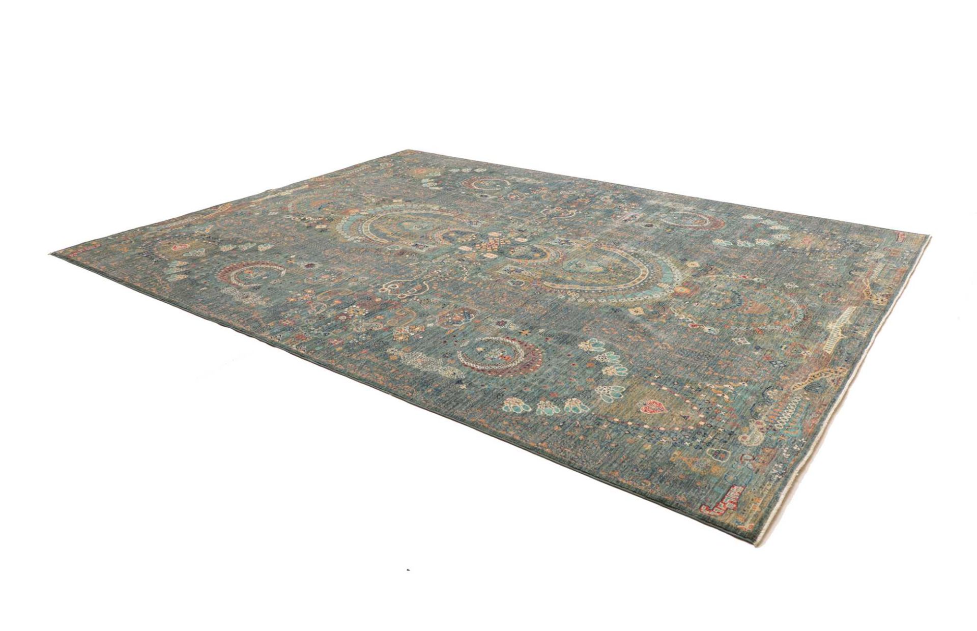Handgeknüpfter Samarkand Orientteppich, 271 × 355 cm, Wolle