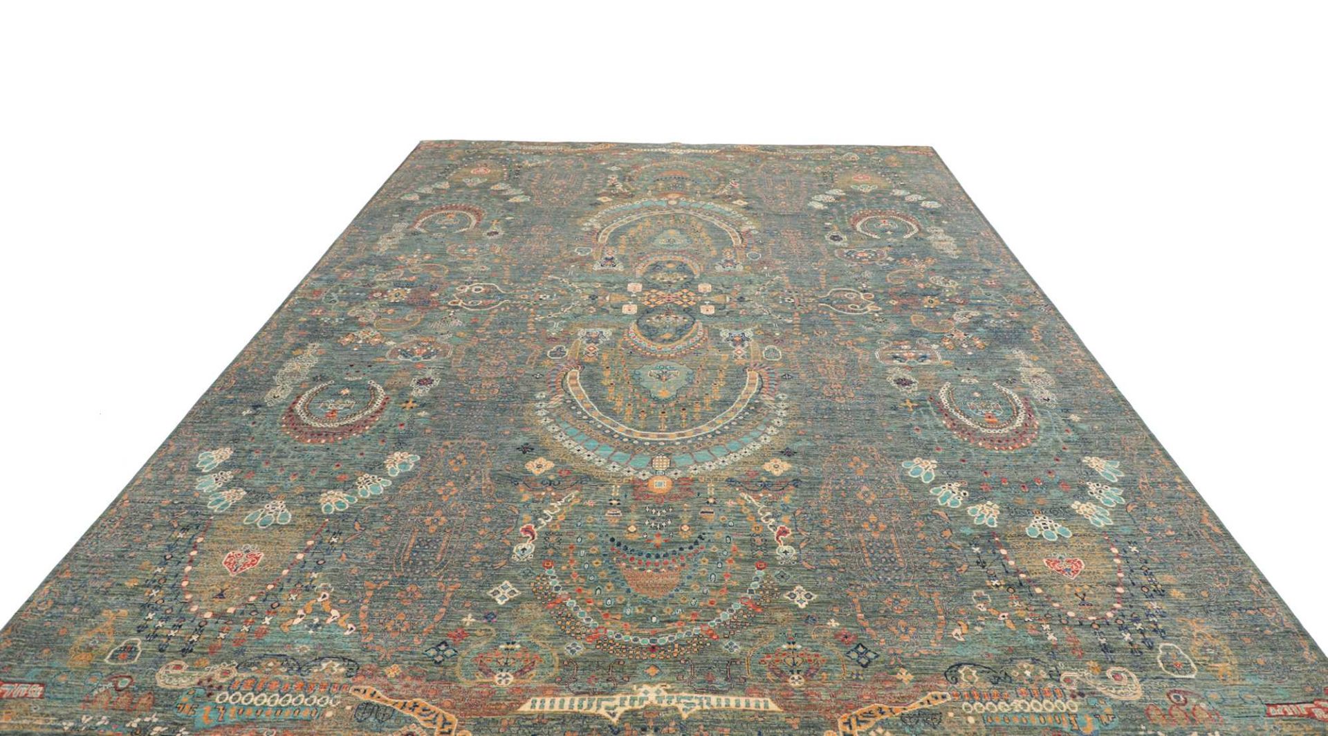 Handgeknüpfter Samarkand Orientteppich, 271 × 355 cm, Wolle