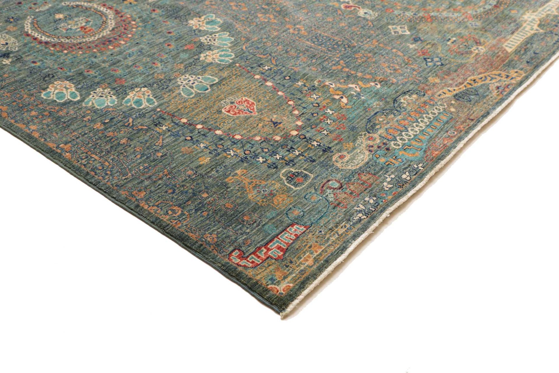 Handgeknüpfter Samarkand Orientteppich, 271 × 355 cm, Wolle