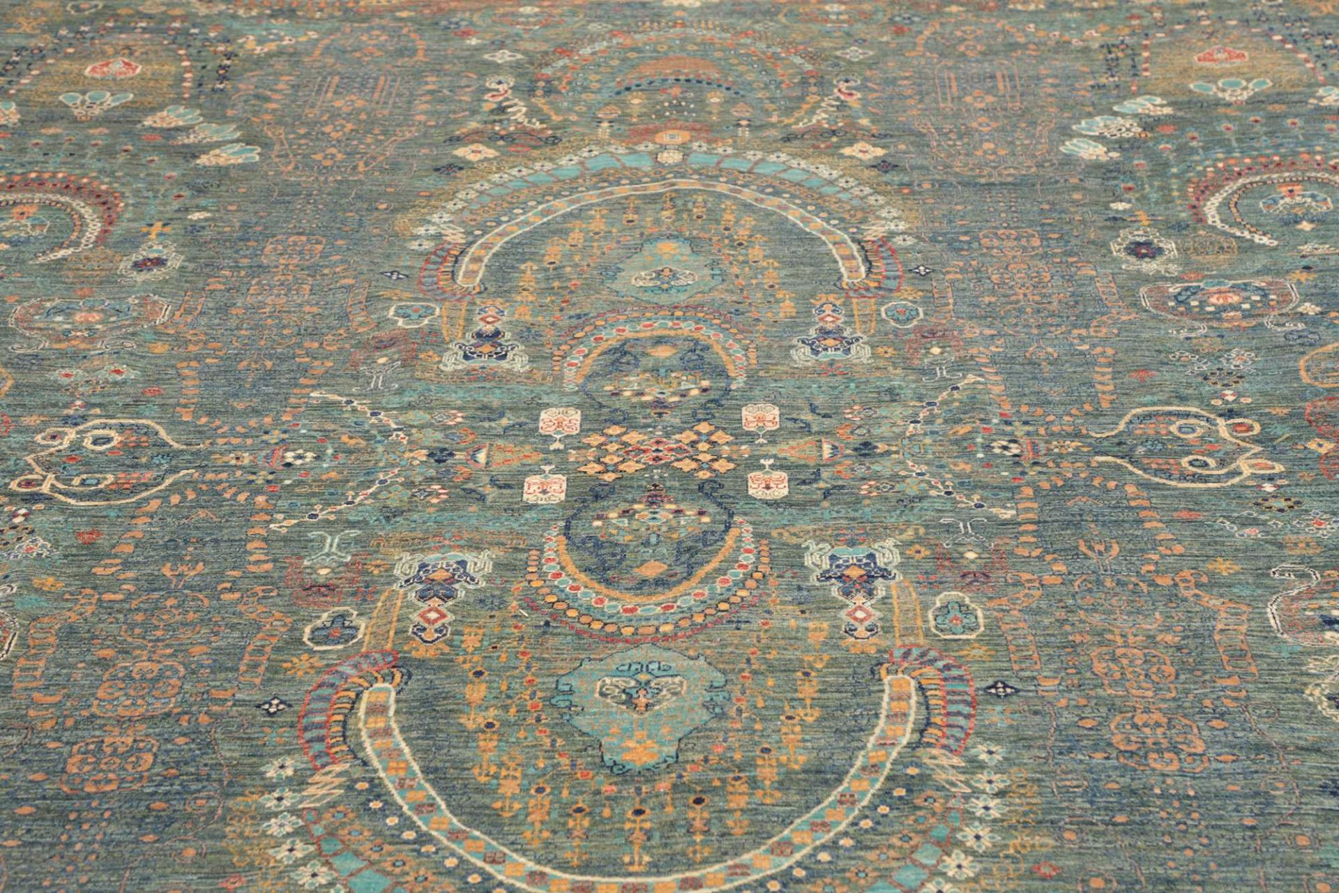 Handgeknüpfter Samarkand Orientteppich, 271 × 355 cm, Wolle