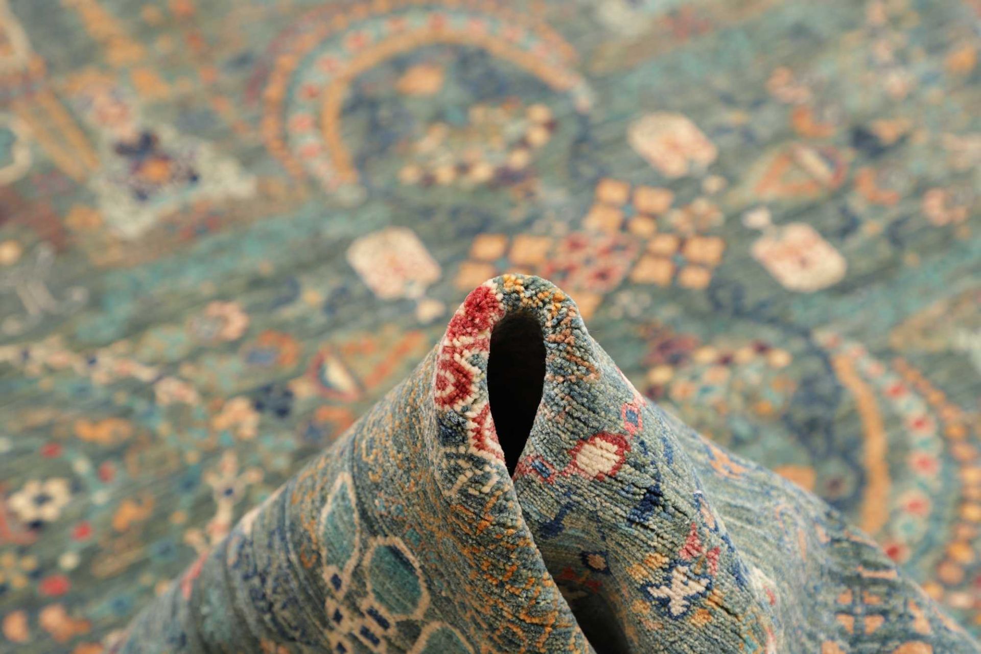 Handgeknüpfter Samarkand Orientteppich, 271 × 355 cm, Wolle