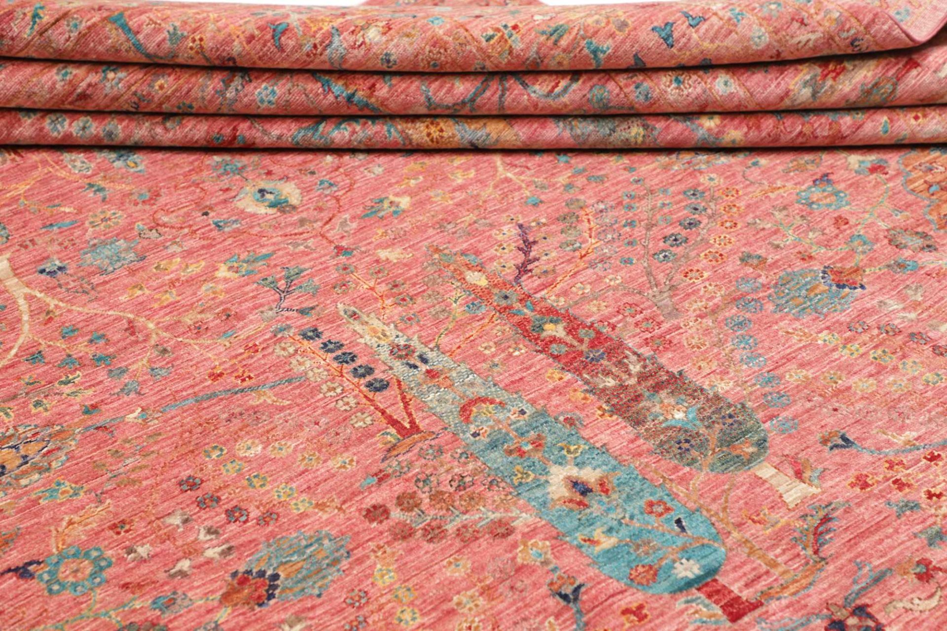 orientteppich-samarkand-276-x-361-cm-schurwolle-handgeknupft-26 Handgeknüpfter Samarkand Orientteppich 276 × 361 cm