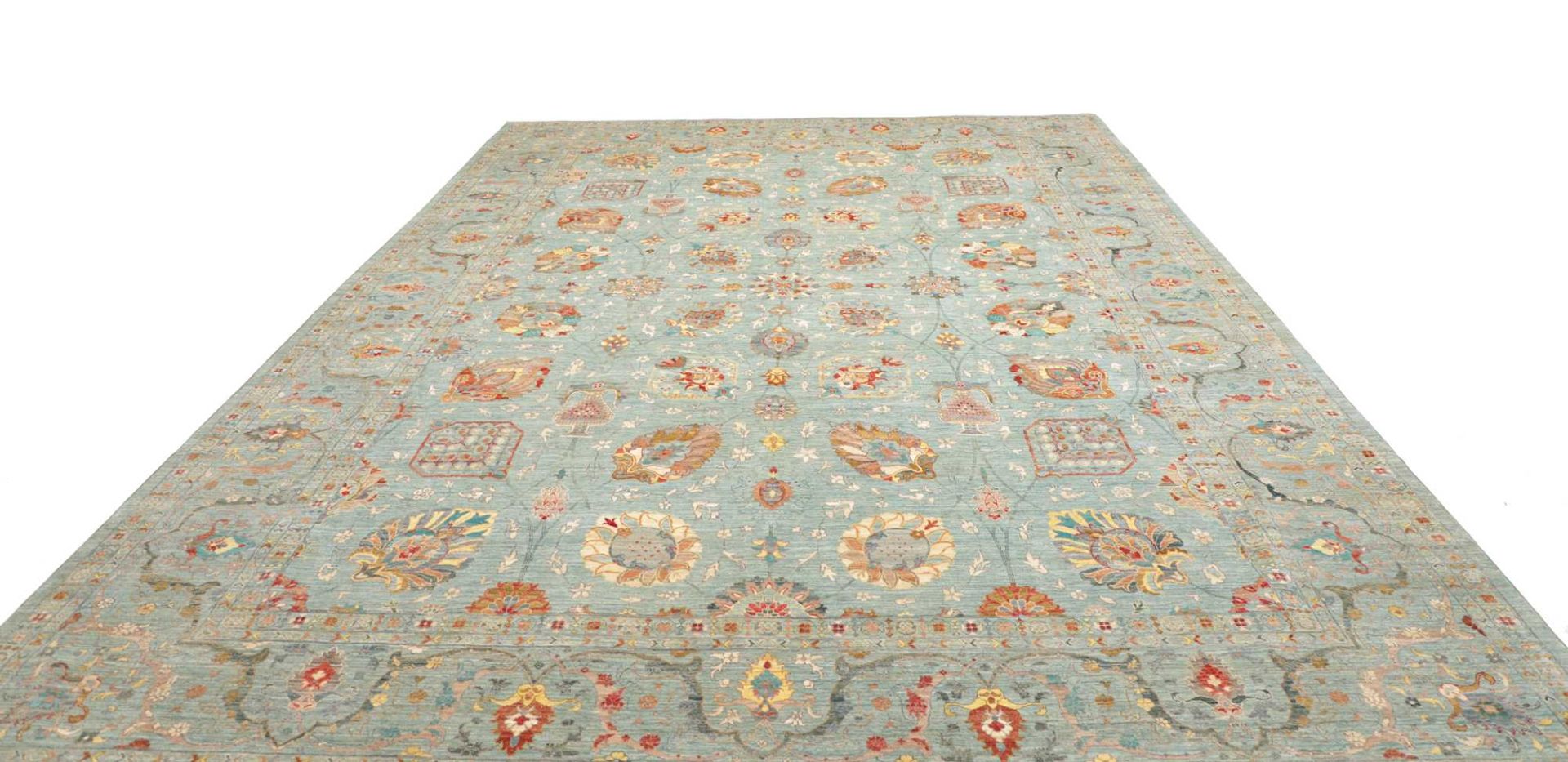 Handgeknüpfter Samarkand Orientteppich, 309 × 422 cm, Wolle