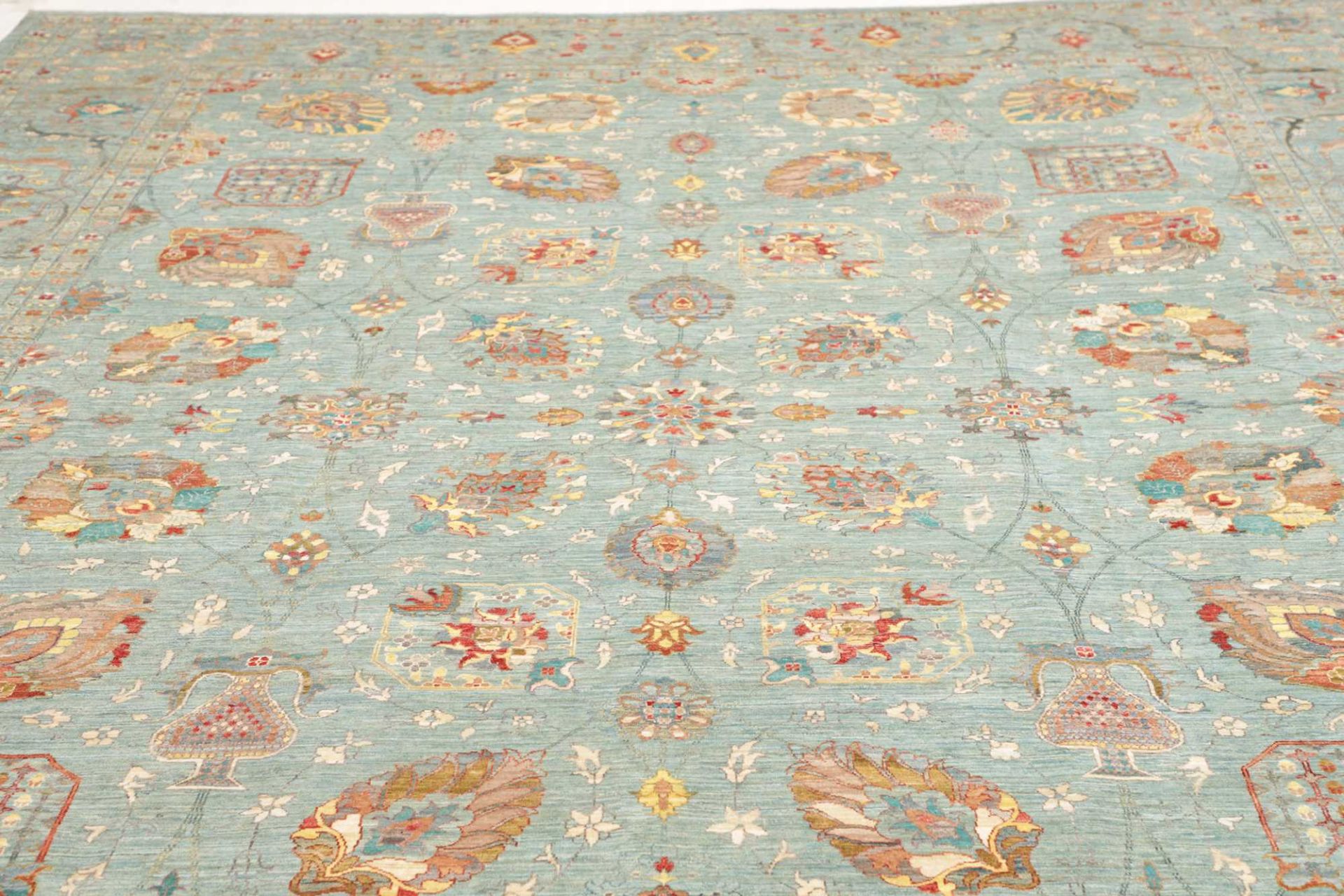 Handgeknüpfter Samarkand Orientteppich, 309 × 422 cm, Wolle