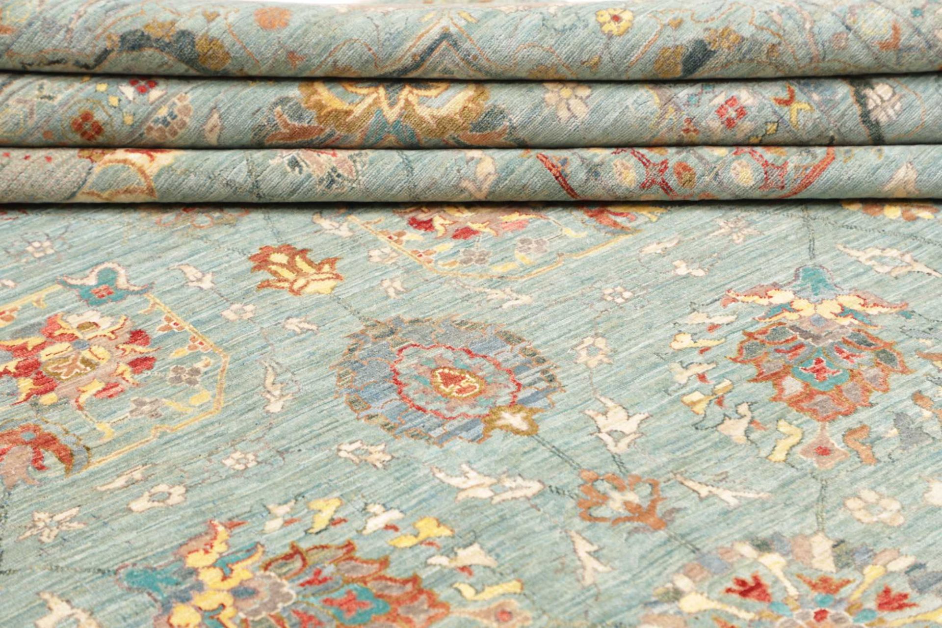 Handgeknüpfter Samarkand Orientteppich, 309 × 422 cm, Wolle