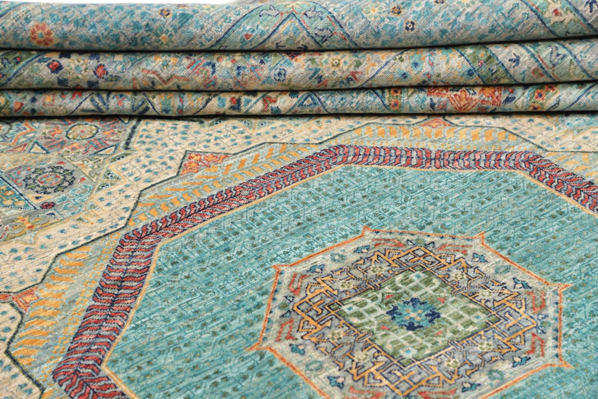Mamluk Orientteppich 279 × 376 cm aus Wolle, handgeknüpft