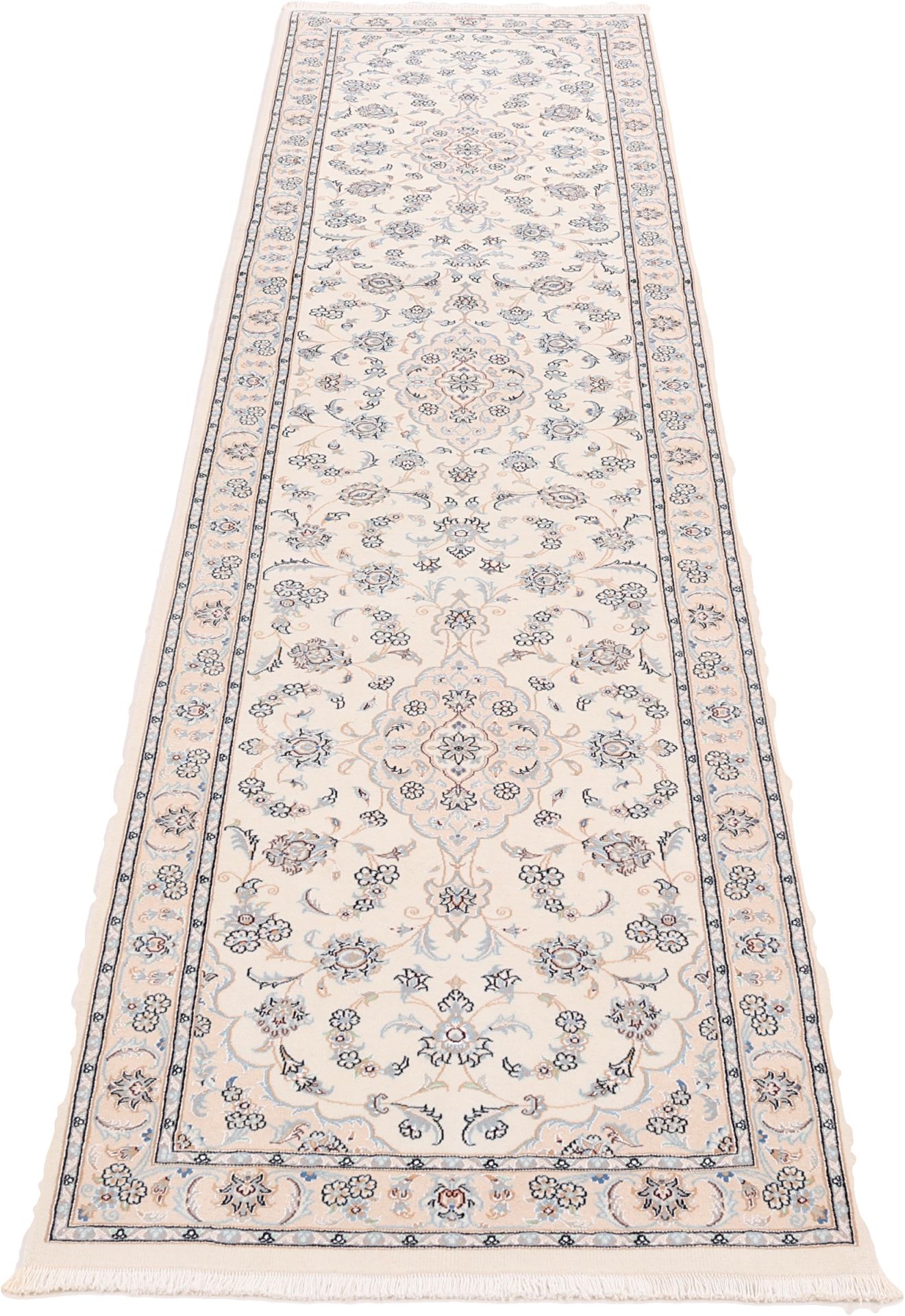 perserteppich-nain-87-x-350-cm-schurwolle-und-seide-handgeknupft-1 Nain Perserteppich 87 × 350 cm aus Wolle & Seide, handgeknüpft