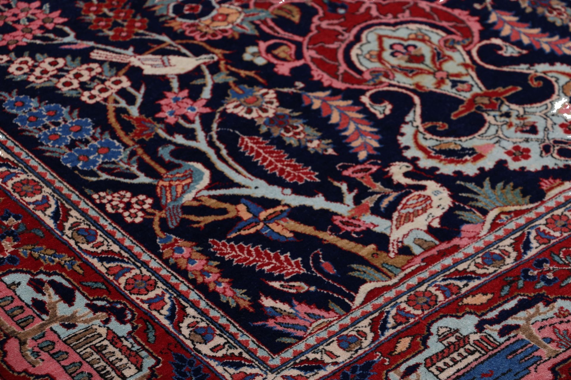Antiker Kashan Perserteppich, 130 × 205 cm, Wolle