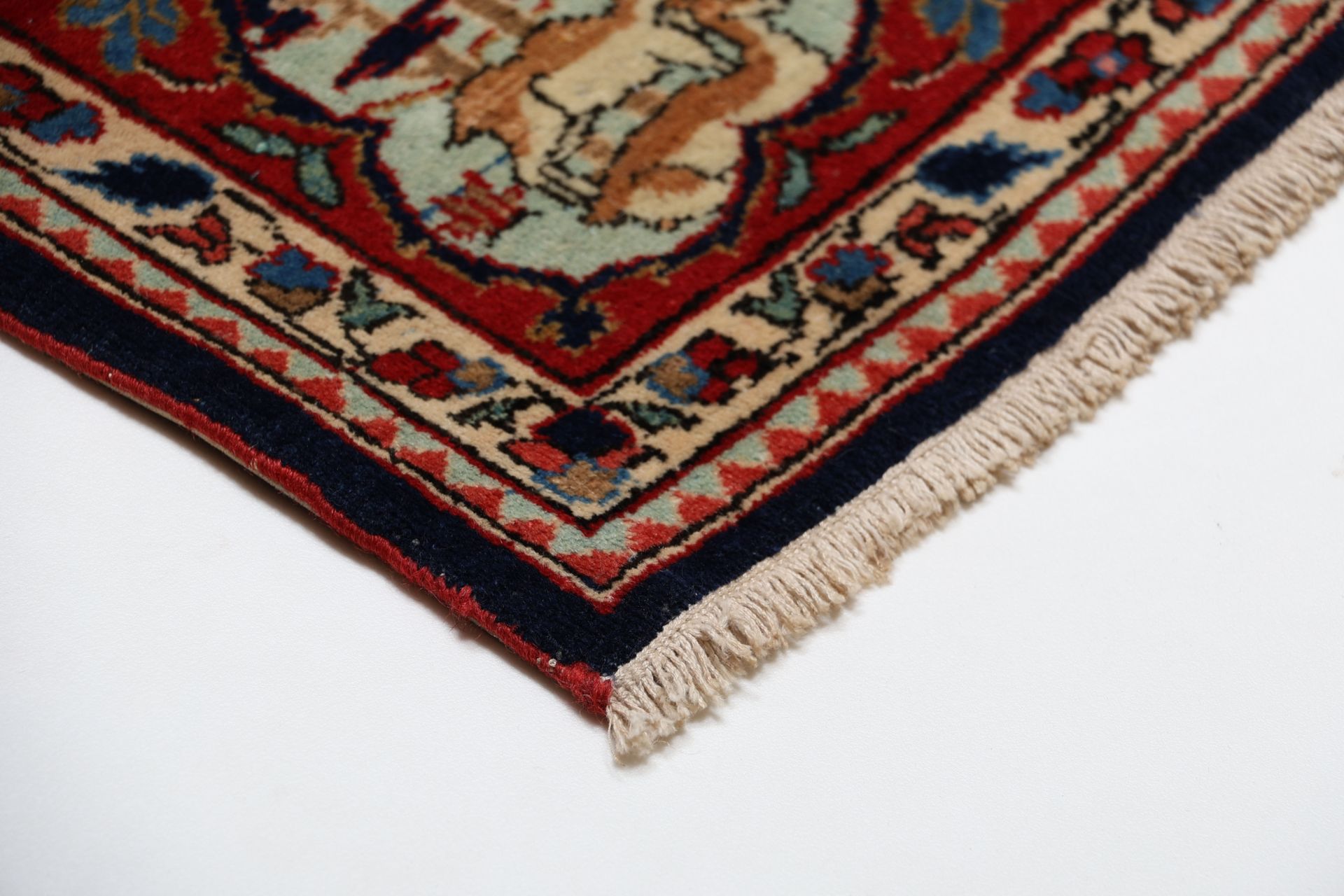Antiker Kashan Perserteppich, 130 × 205 cm, Wolle