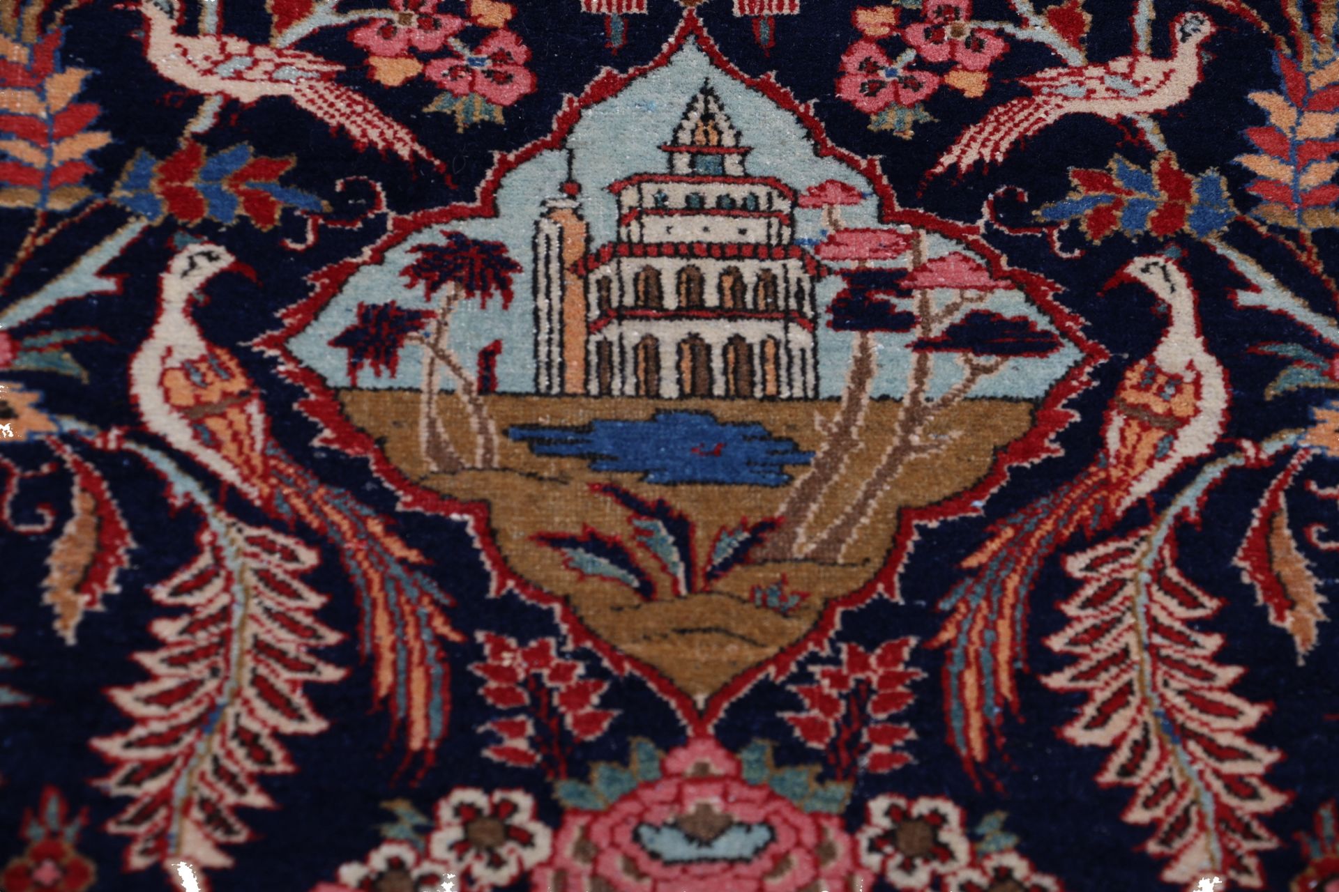 Antiker Kashan Perserteppich, 130 × 205 cm, Wolle