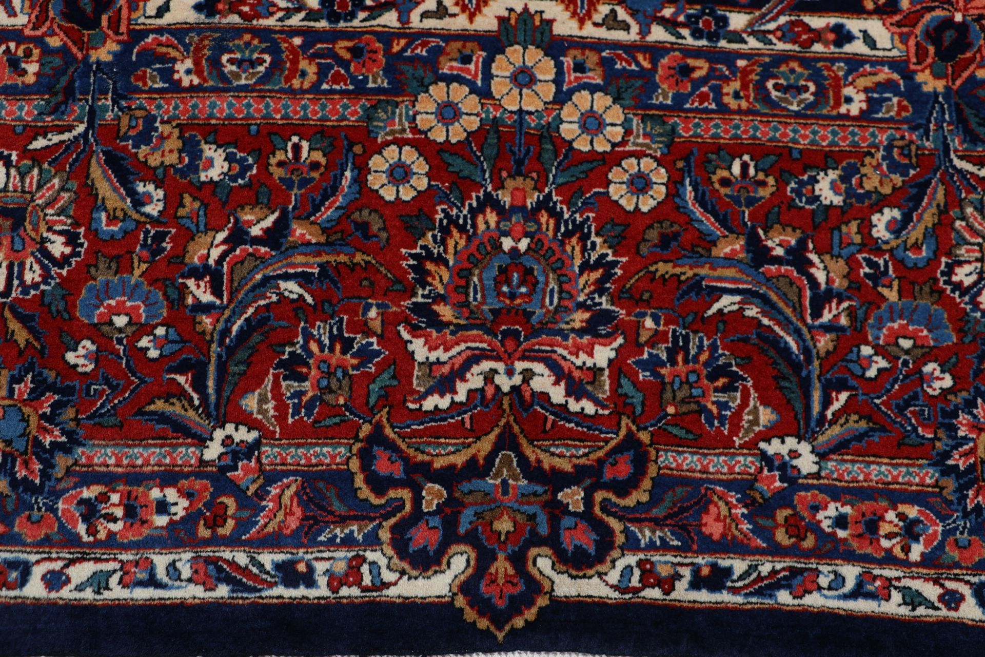 Kashan Perserteppich antik, 269 × 389 cm, Wolle