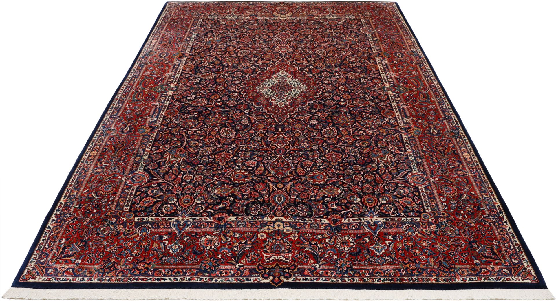 Kashan Perserteppich antik, 269 × 389 cm, Wolle