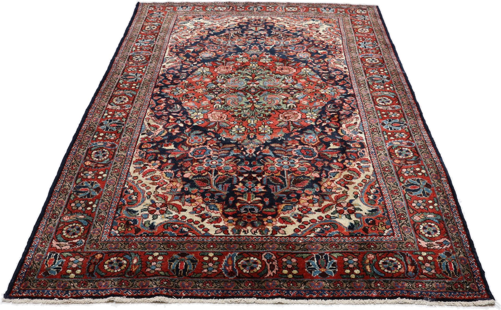 Antiker Perserteppich aus Iran, 147 × 220 cm