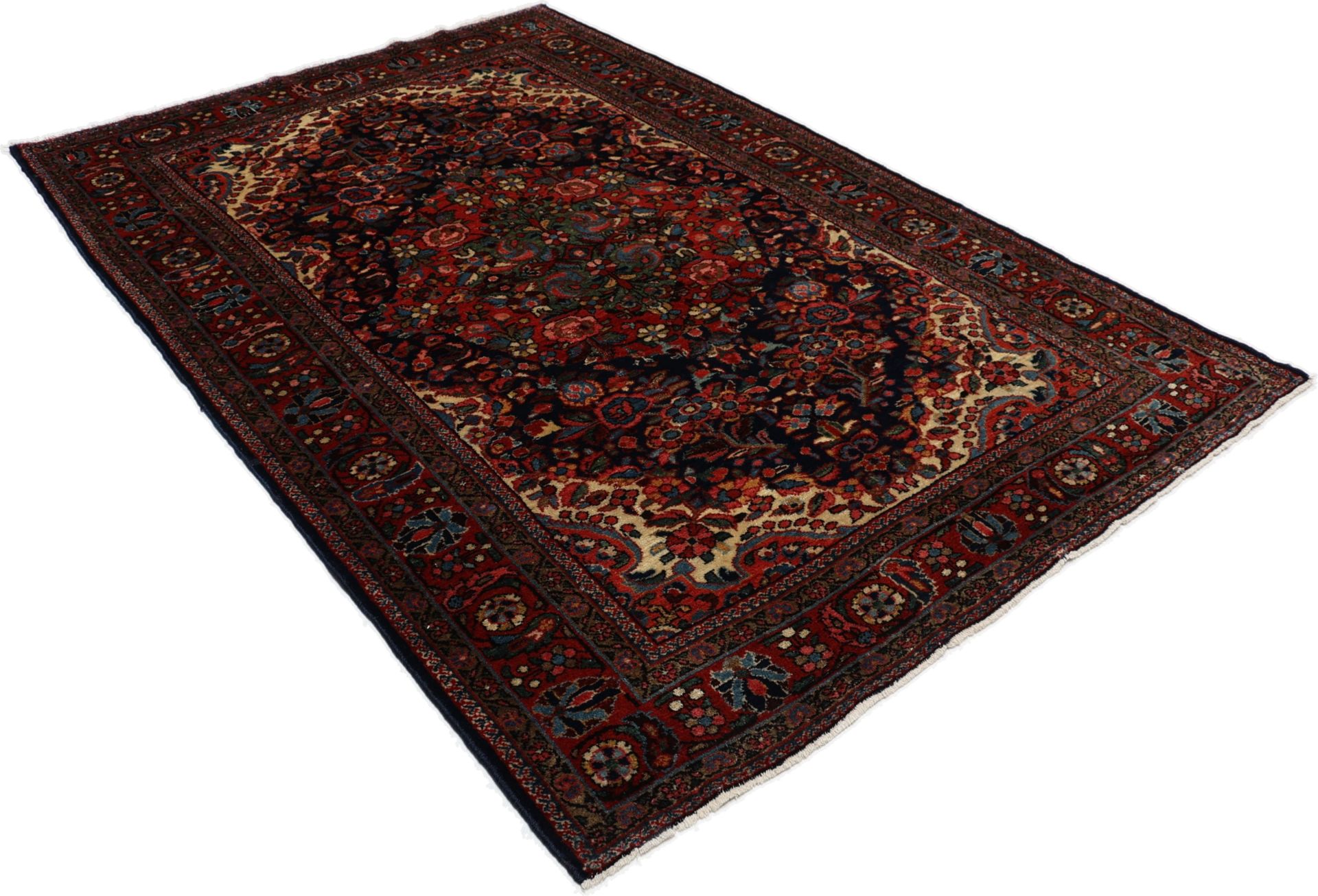 Antiker Perserteppich aus Iran, 147 × 220 cm