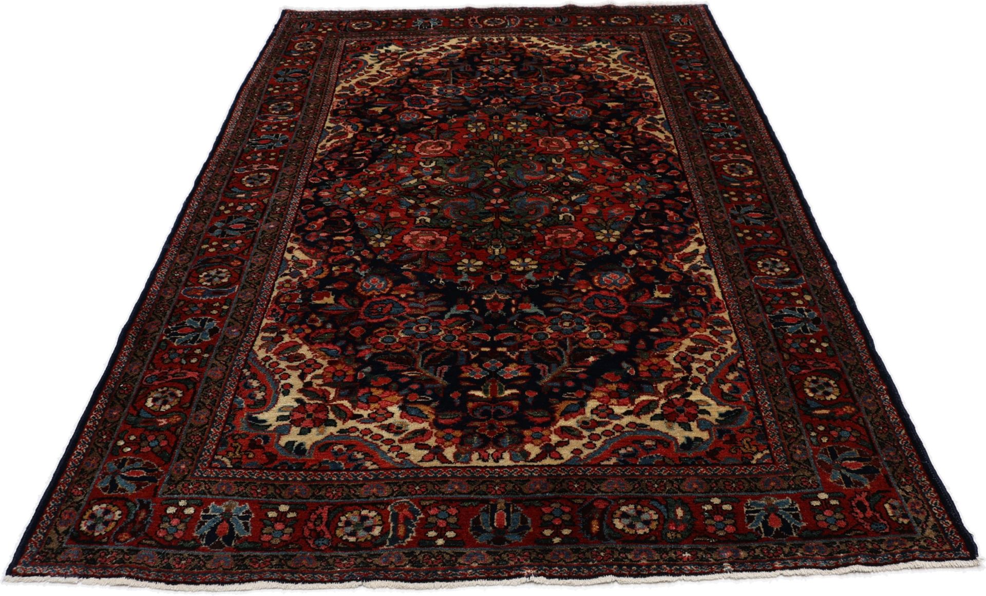 Antiker Perserteppich aus Iran, 147 × 220 cm