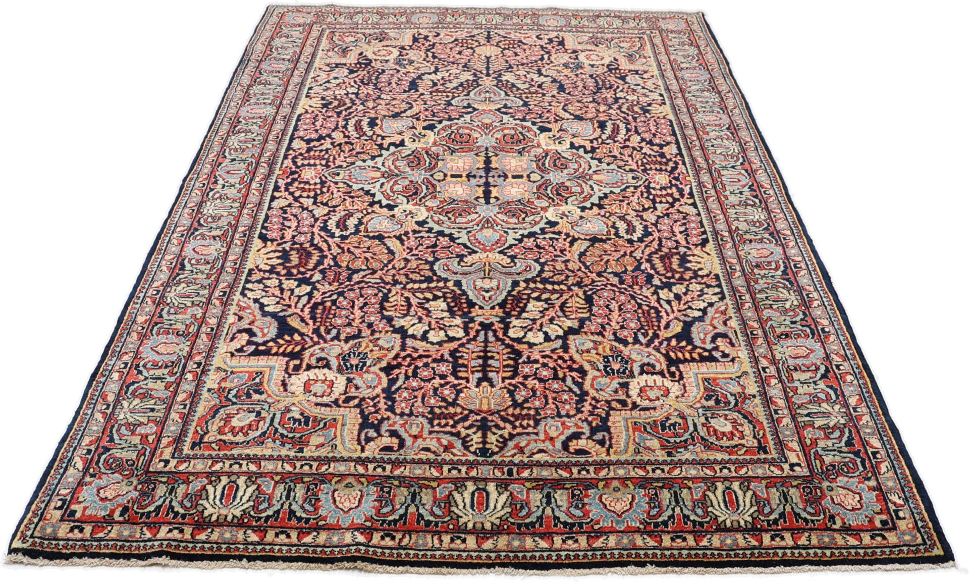 Antiker Bakhtiari Perserteppich aus Iran, 133 × 213 cm