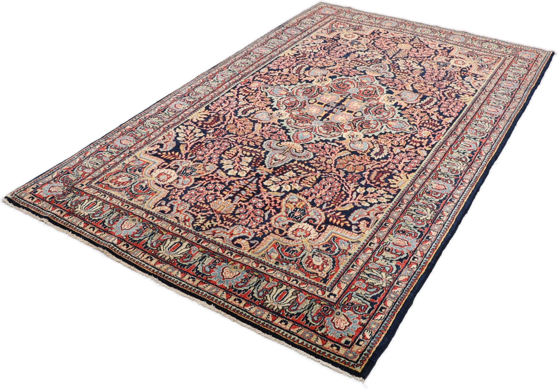Antiker Bakhtiari Perserteppich aus Iran, 133 × 213 cm