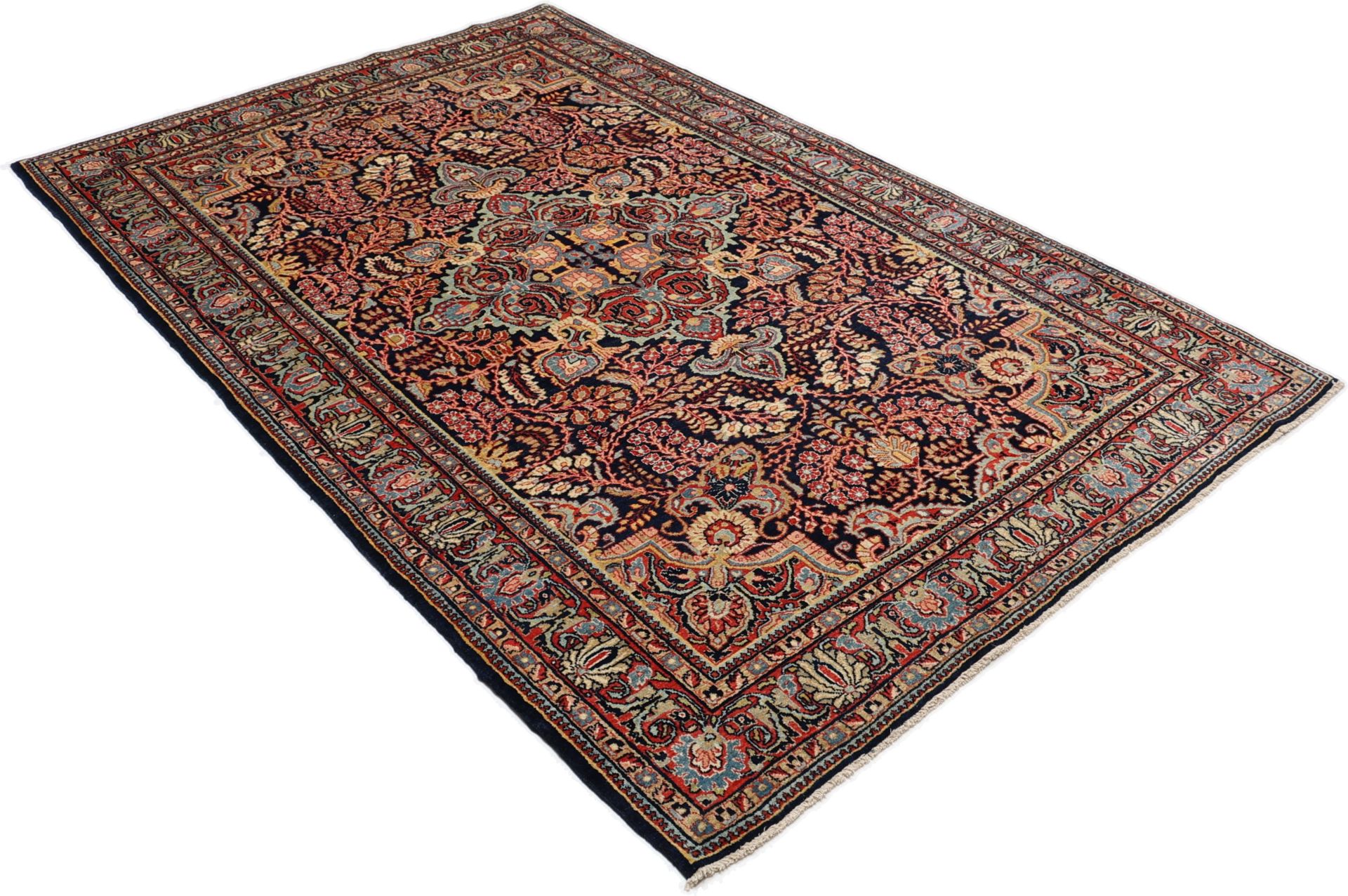 Antiker Bakhtiari Perserteppich aus Iran, 133 × 213 cm