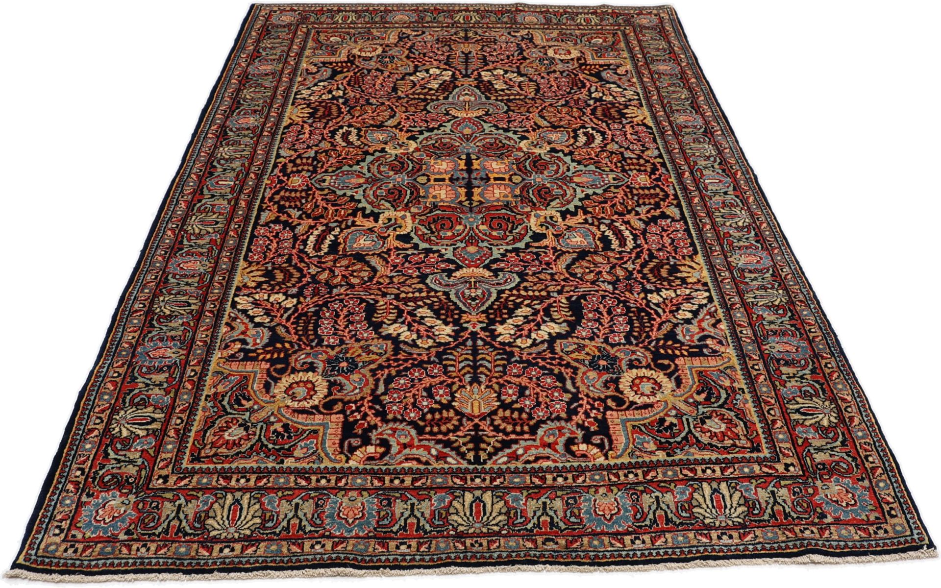 Antiker Bakhtiari Perserteppich aus Iran, 133 × 213 cm