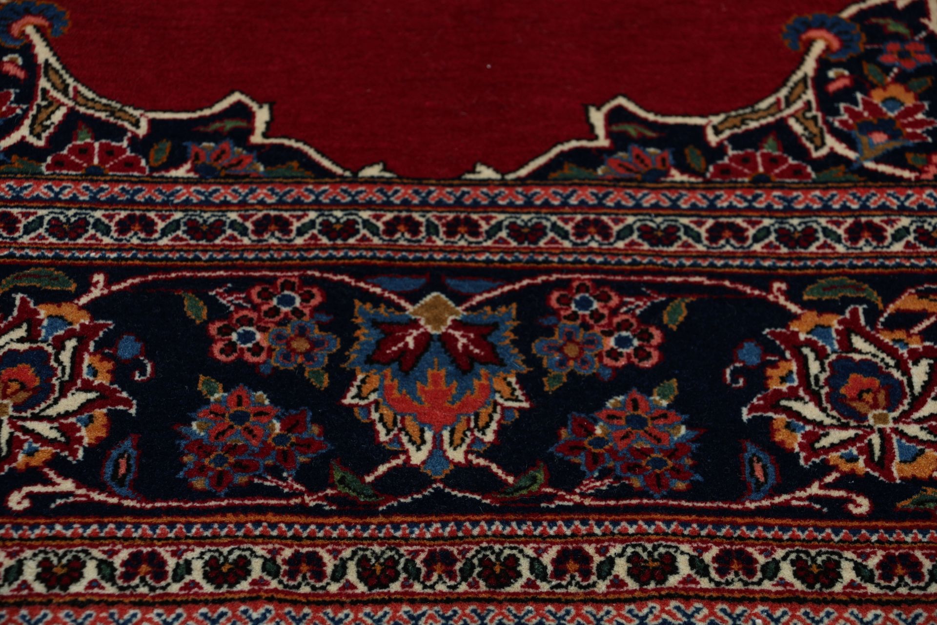 Kashan Perserteppich 136 × 218 cm aus Wolle, handgeknüpft