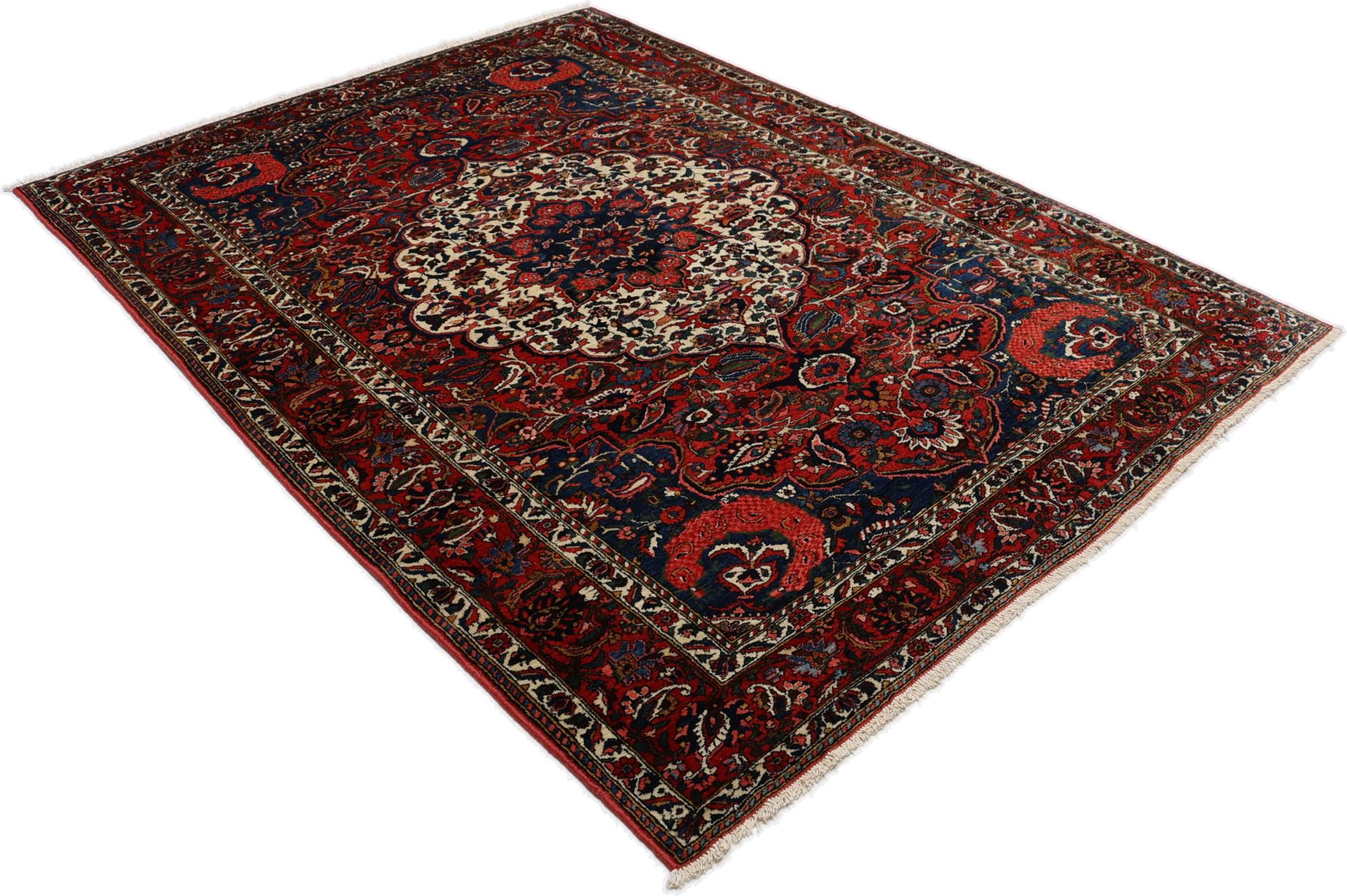 perserteppich-bachtiar-150-x-206-cm-schurwolle-handgeknupft-antik-13 Antiker Bakhtiari Perserteppich, 150 × 206 cm, Wolle