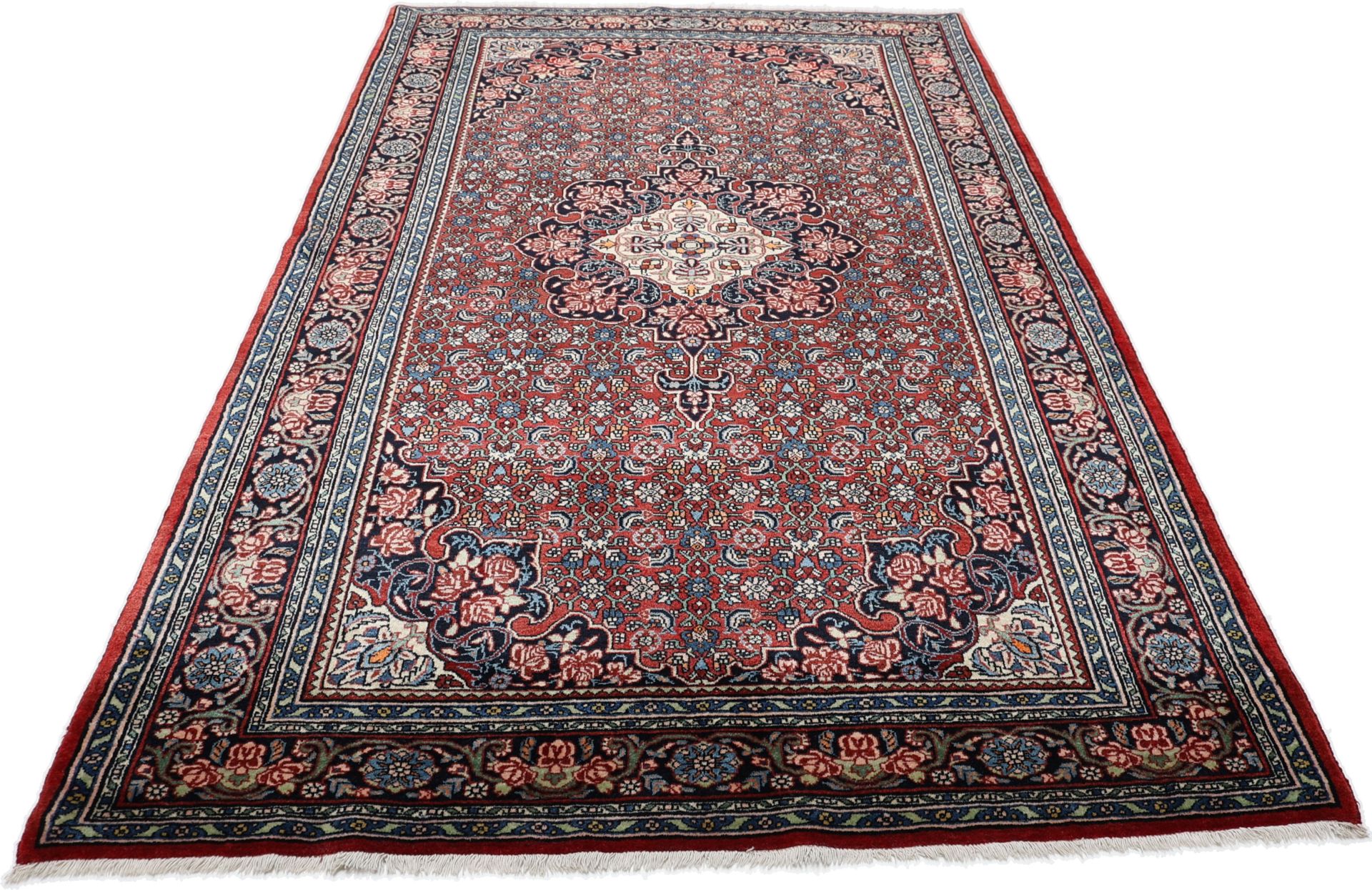 Antiker Bijar Perserteppich aus Iran, 140 × 228 cm