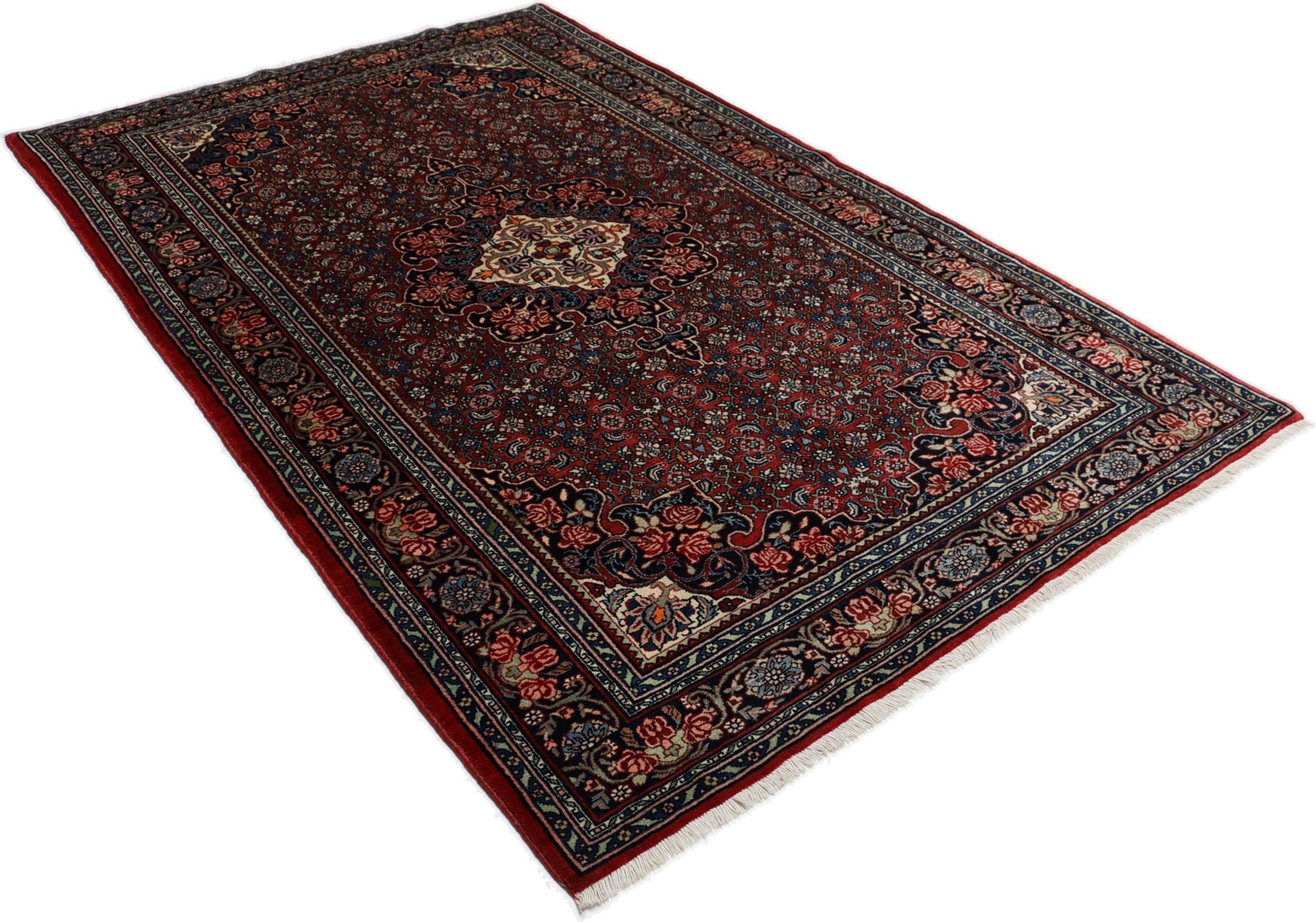 Antiker Bijar Perserteppich aus Iran, 140 × 228 cm