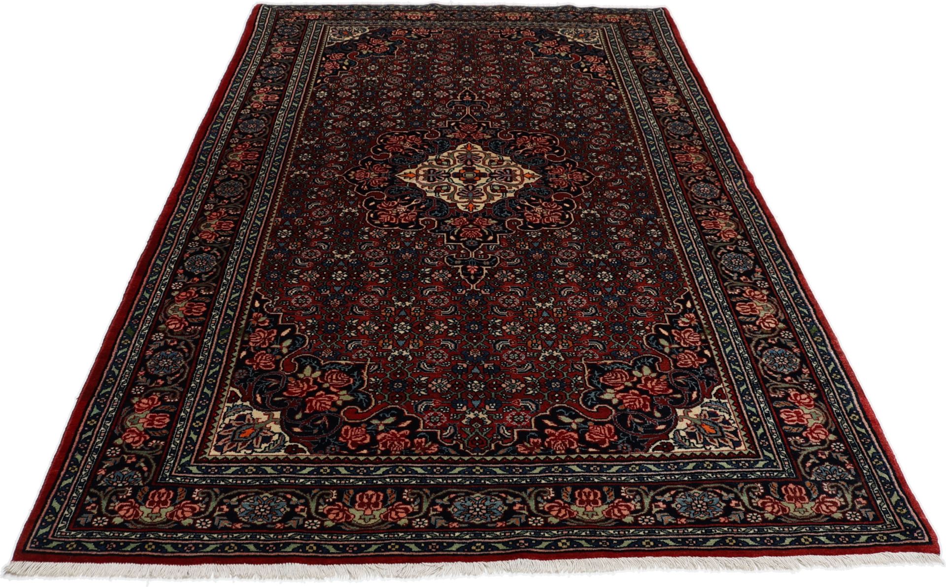 Antiker Bijar Perserteppich aus Iran, 140 × 228 cm