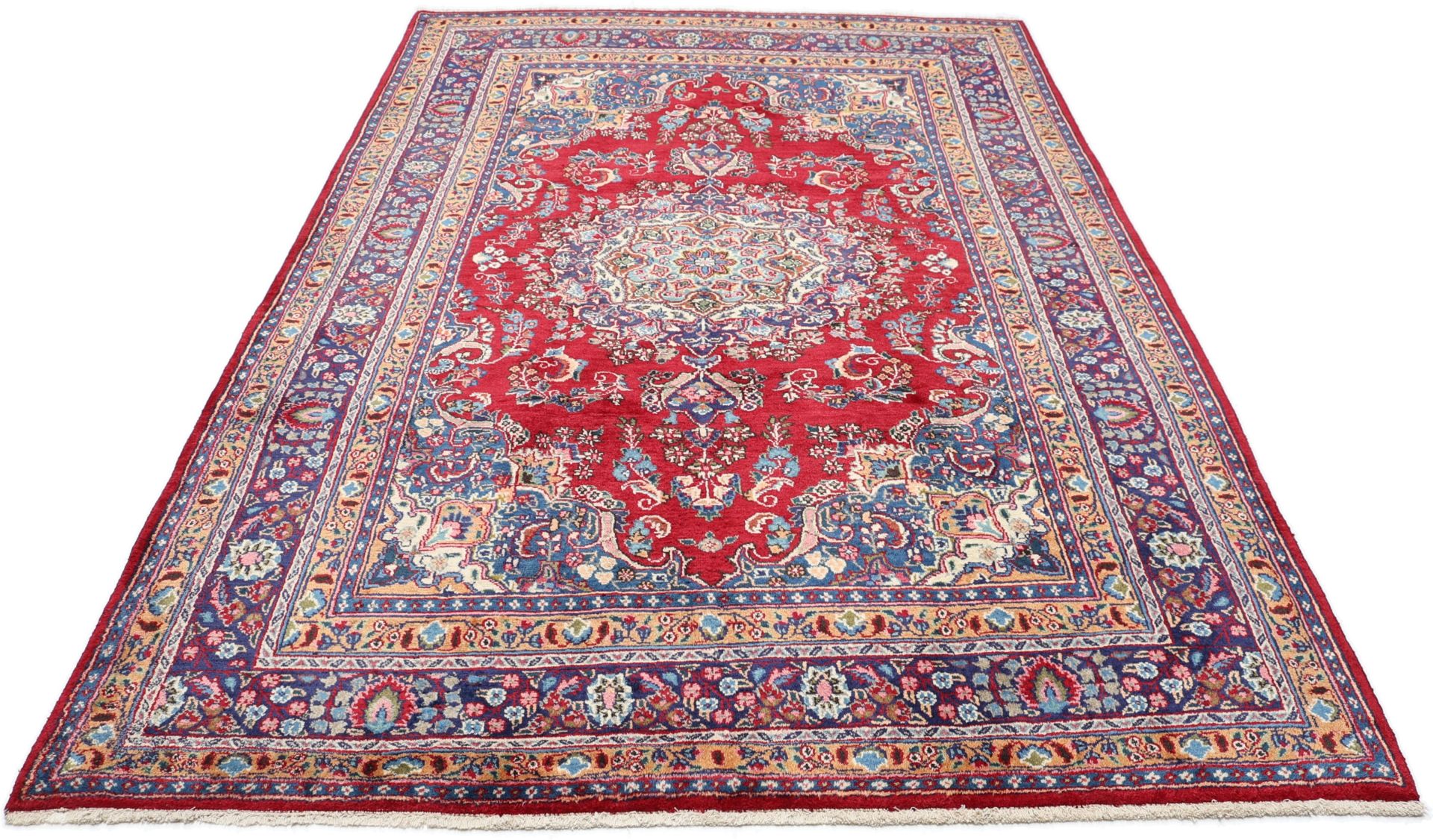 Handgeknüpfter Mashhad Perserteppich, 197 × 300 cm, Wolle