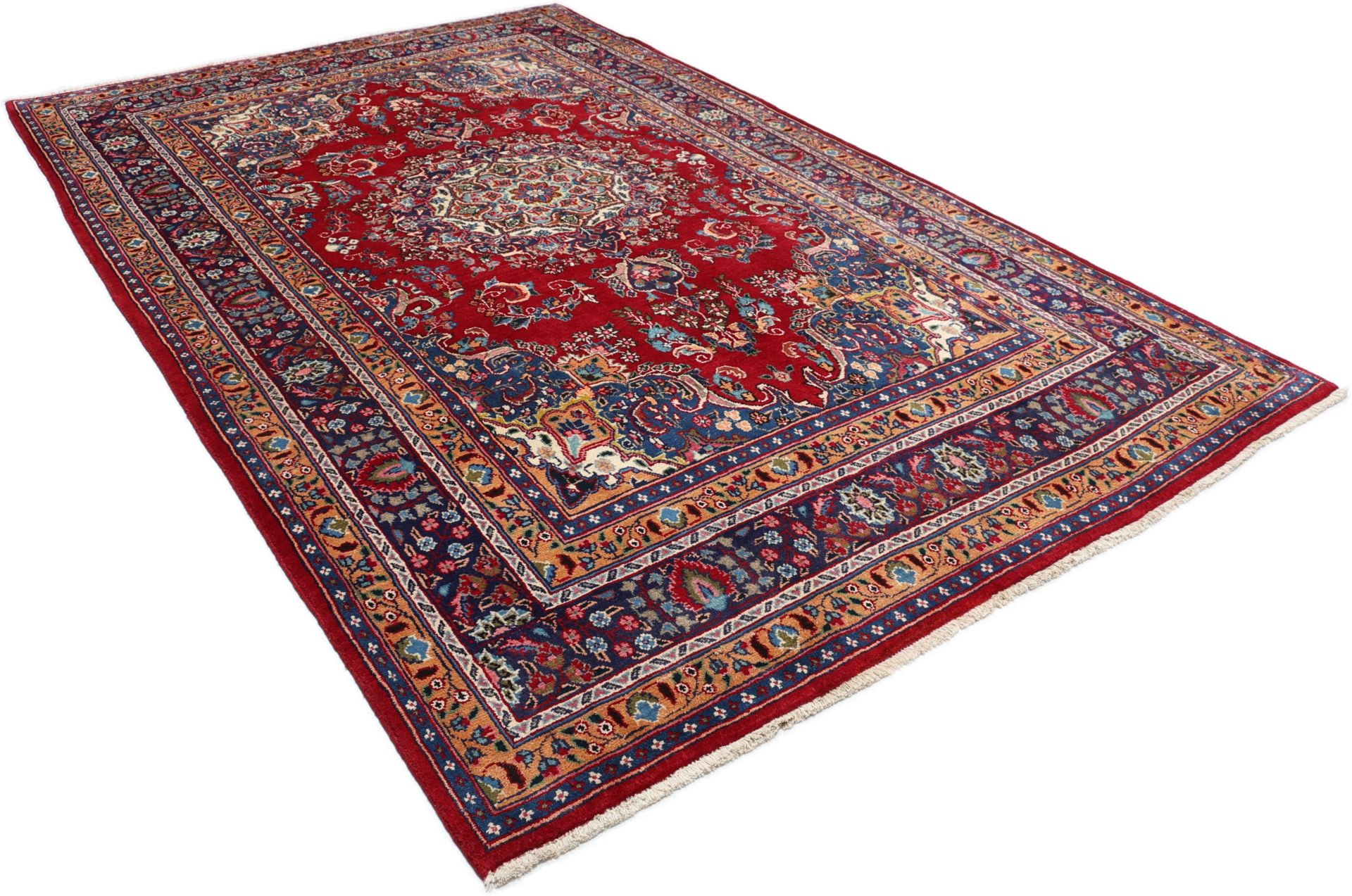 Handgeknüpfter Mashhad Perserteppich, 197 × 300 cm, Wolle