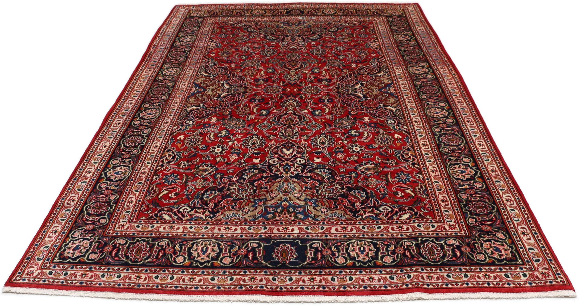 Handgeknüpfter Mashhad Perserteppich, 188 × 295 cm, Wolle