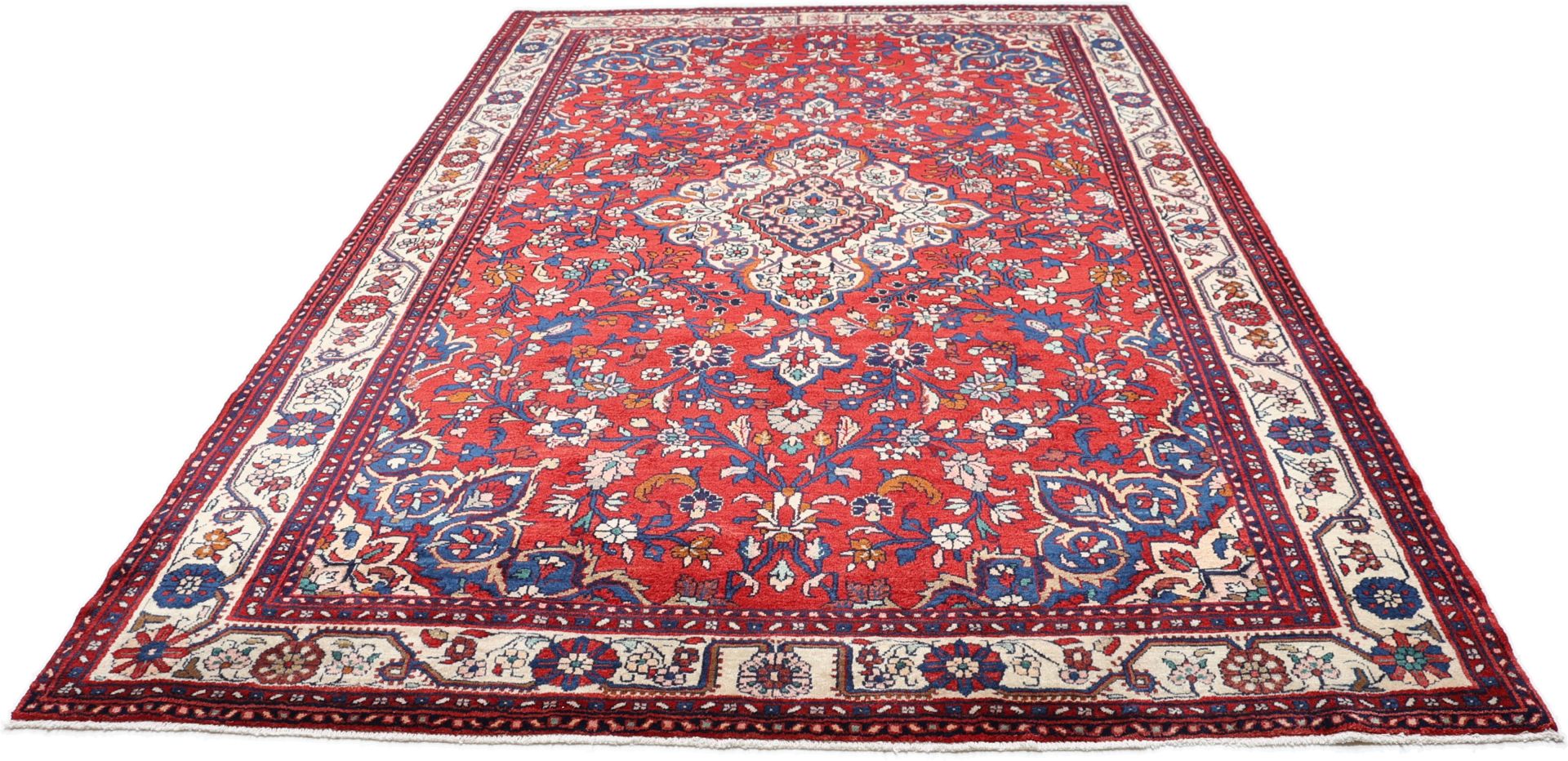 Handgeknüpfter Hamadan Perserteppich, 216 × 335 cm, Wolle