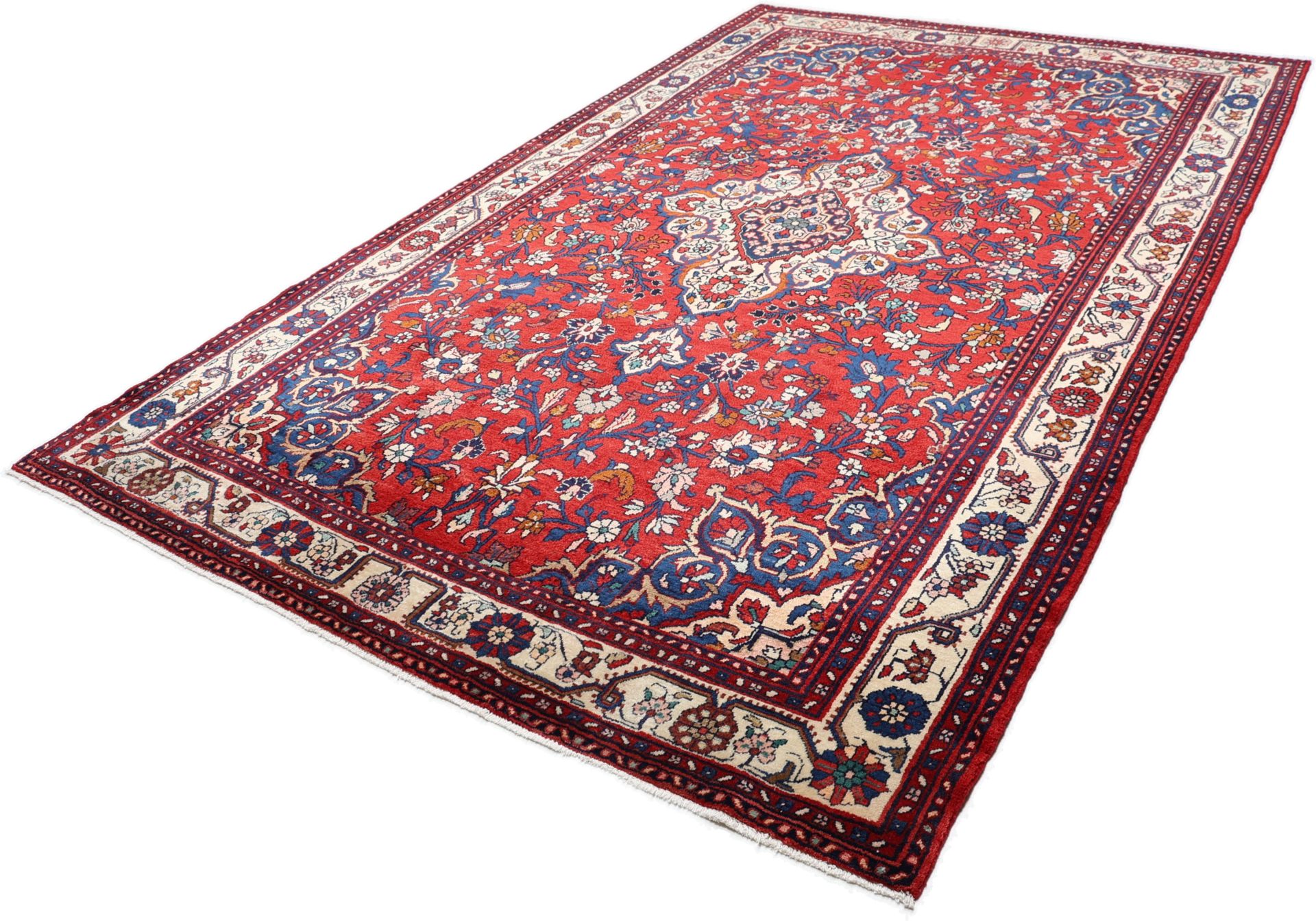 Handgeknüpfter Hamadan Perserteppich, 216 × 335 cm, Wolle