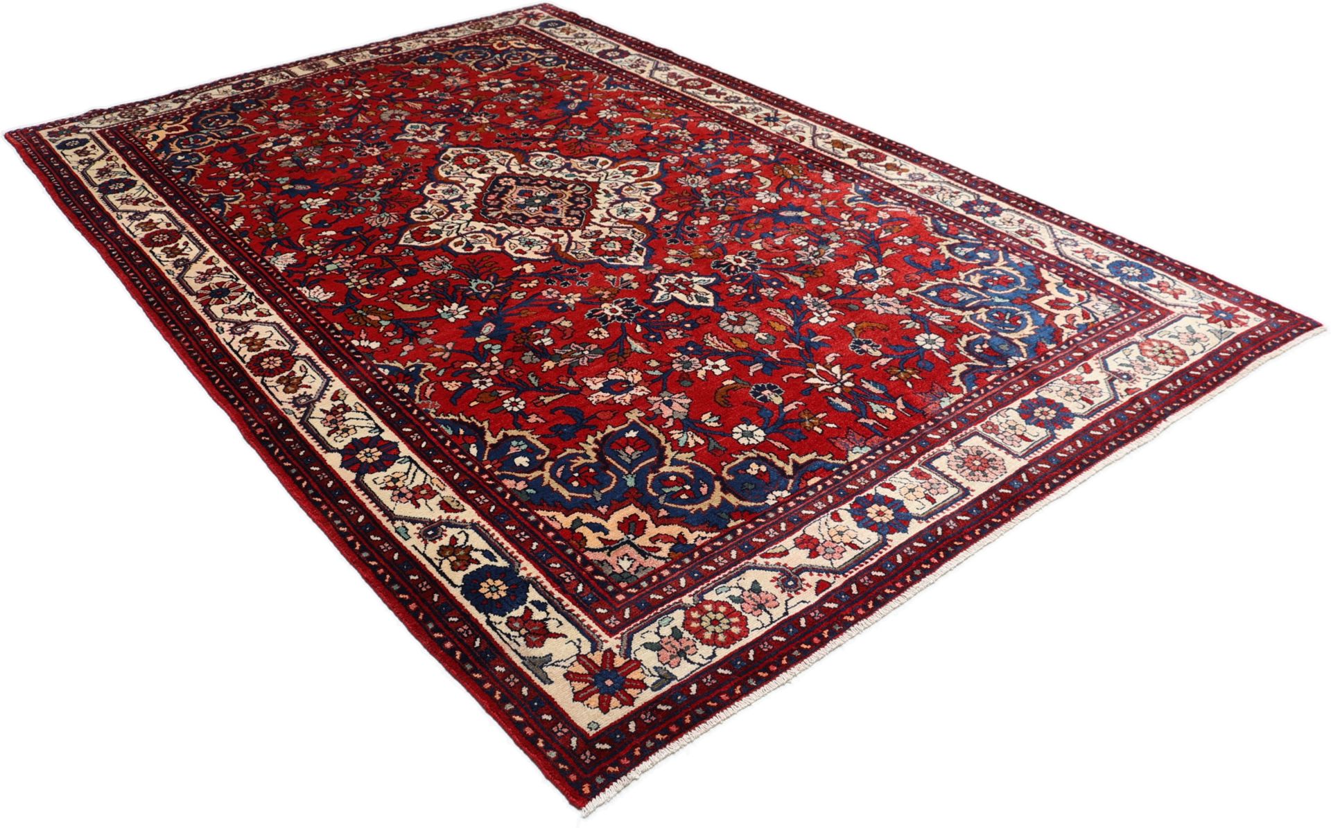 Handgeknüpfter Hamadan Perserteppich, 216 × 335 cm, Wolle