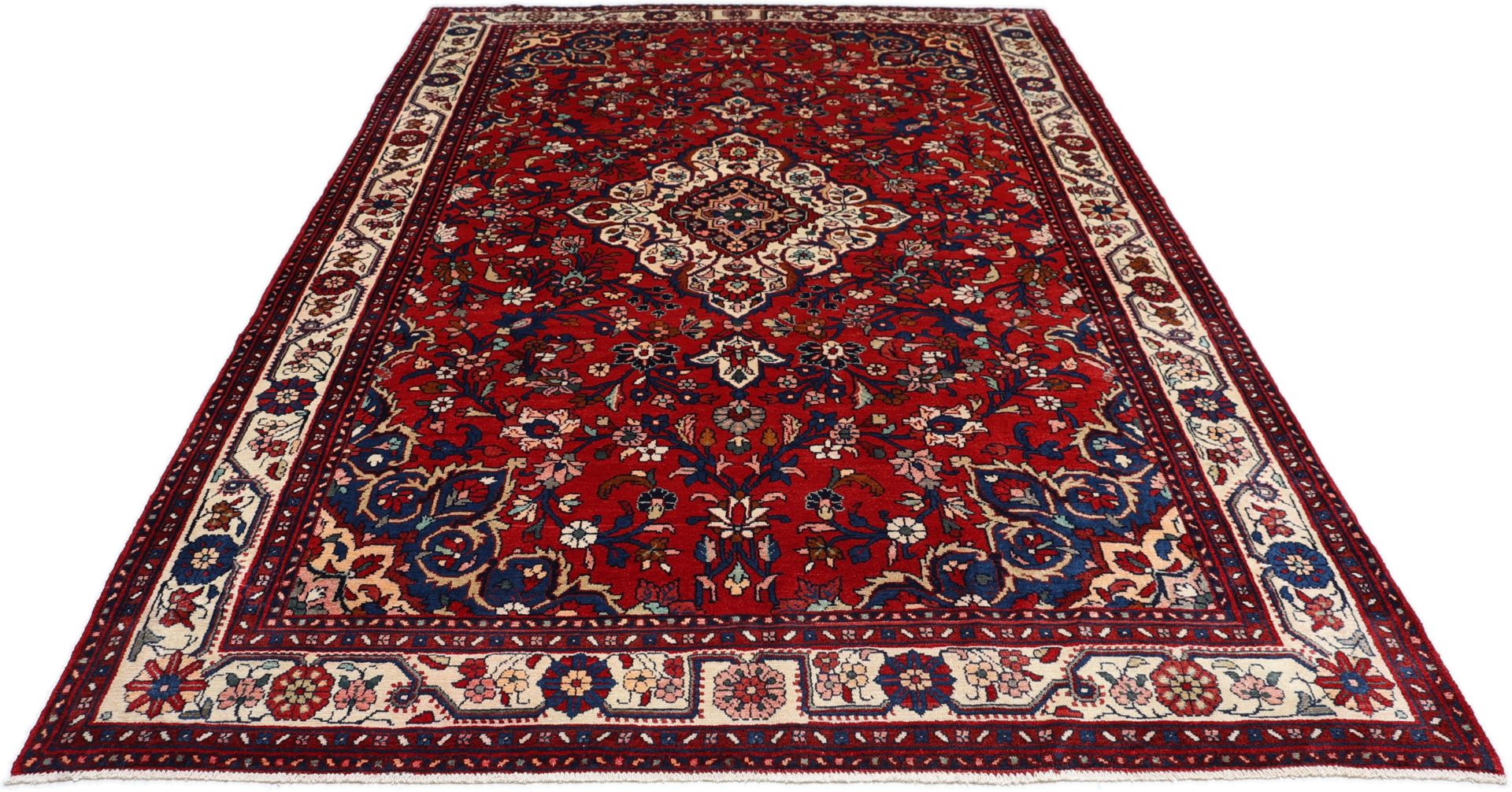 Handgeknüpfter Hamadan Perserteppich, 216 × 335 cm, Wolle