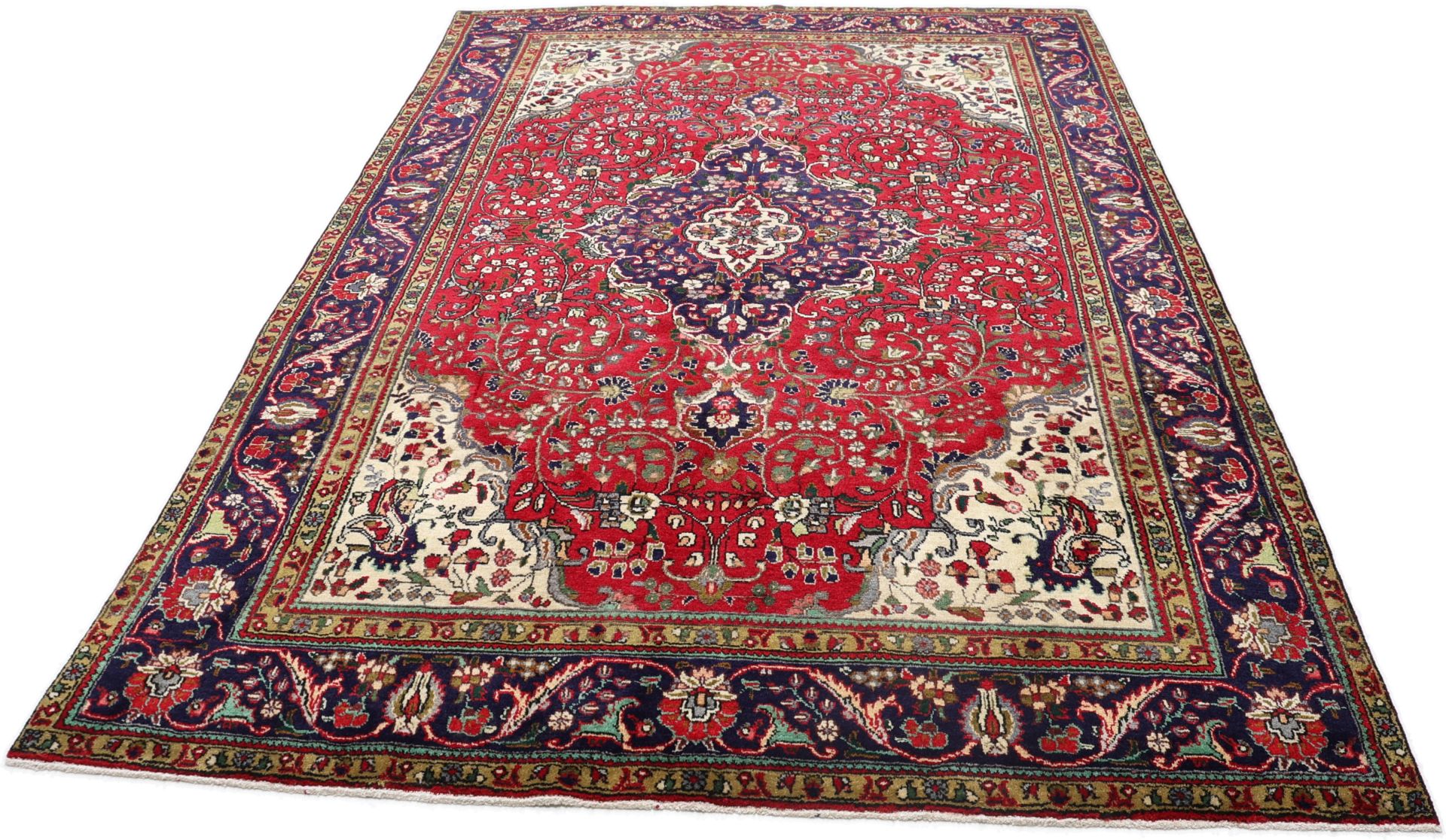 Täbriz Perserteppich 204 × 305 cm aus Wolle, handgeknüpft