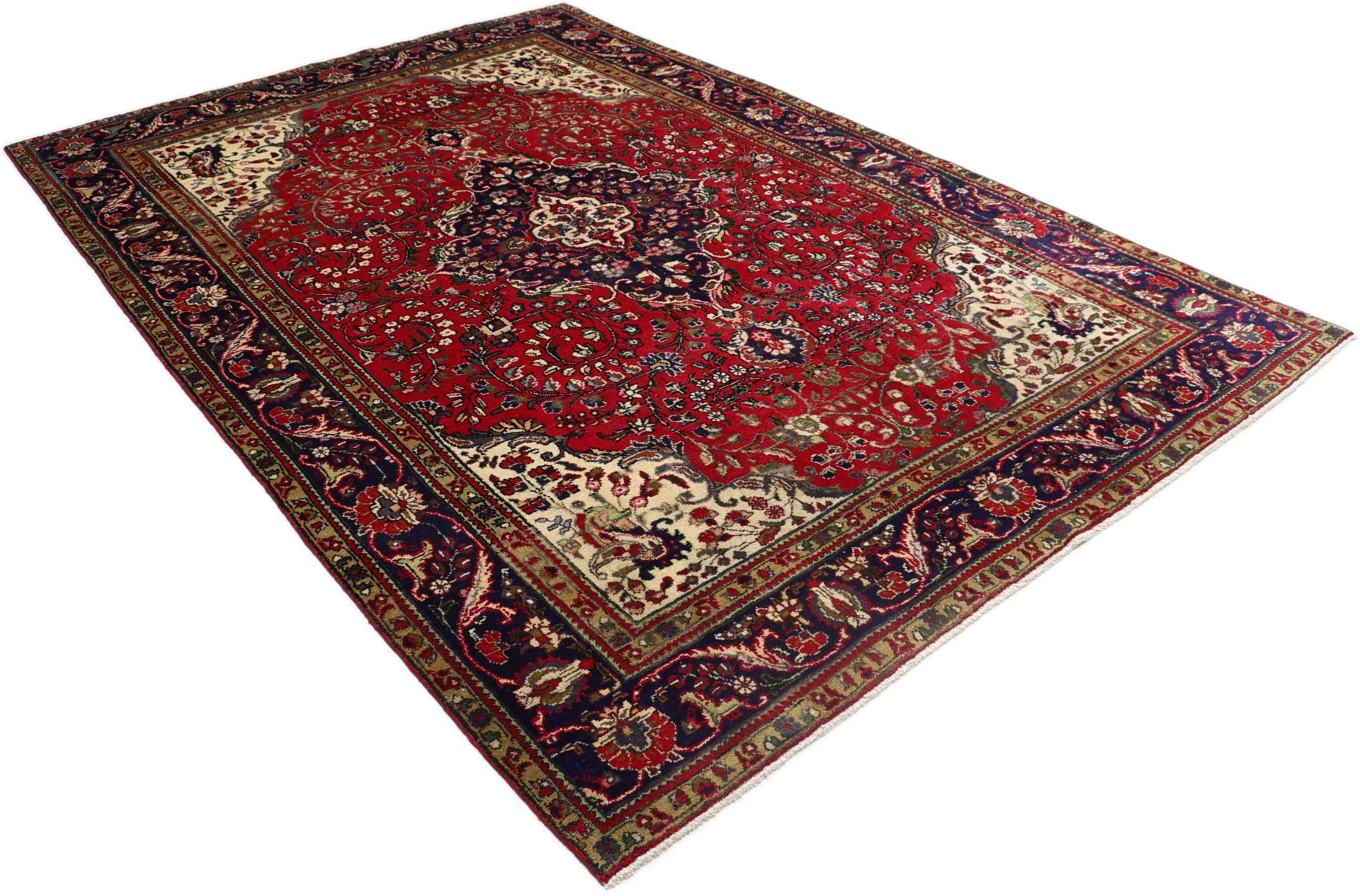 Täbriz Perserteppich 204 × 305 cm aus Wolle, handgeknüpft