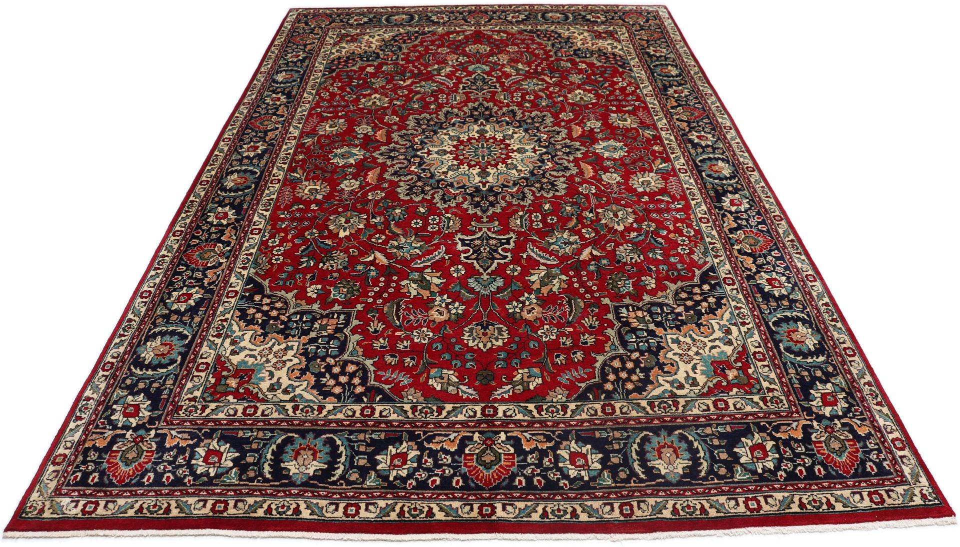 Täbriz Perserteppich 194 × 305 cm aus Wolle, handgeknüpft