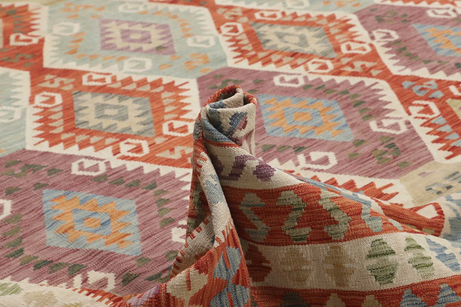 orientteppich-pakistan-411-x-586-cm-schurwolle-handgewebt-kelim-5 Kelim aus Pakistan, 411 × 586 cm