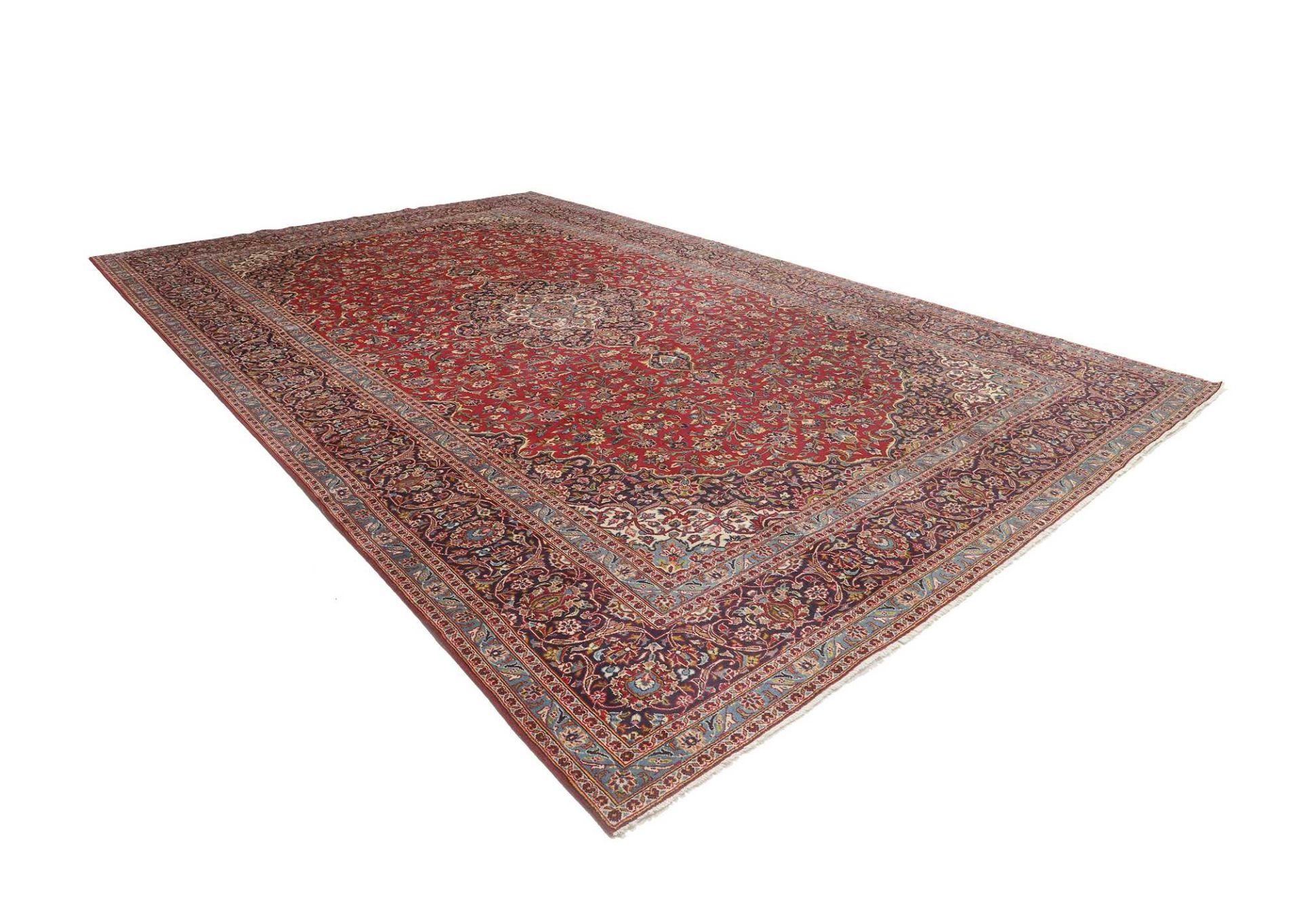 Kashan Perserteppich 361 × 557 cm aus Wolle, handgeknüpft