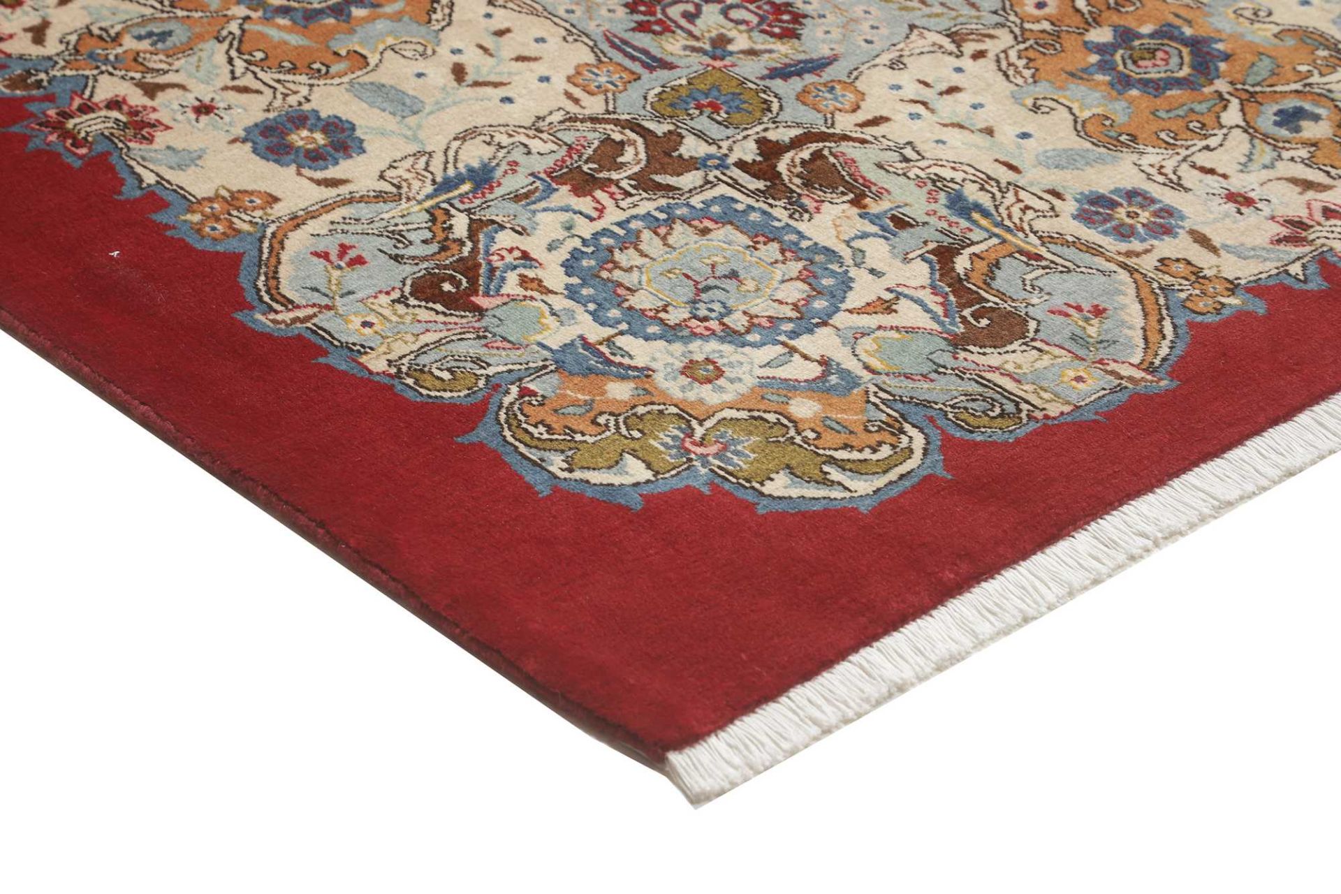 Handgeknüpfter Kashan Perserteppich, 353 × 529 cm, Wolle