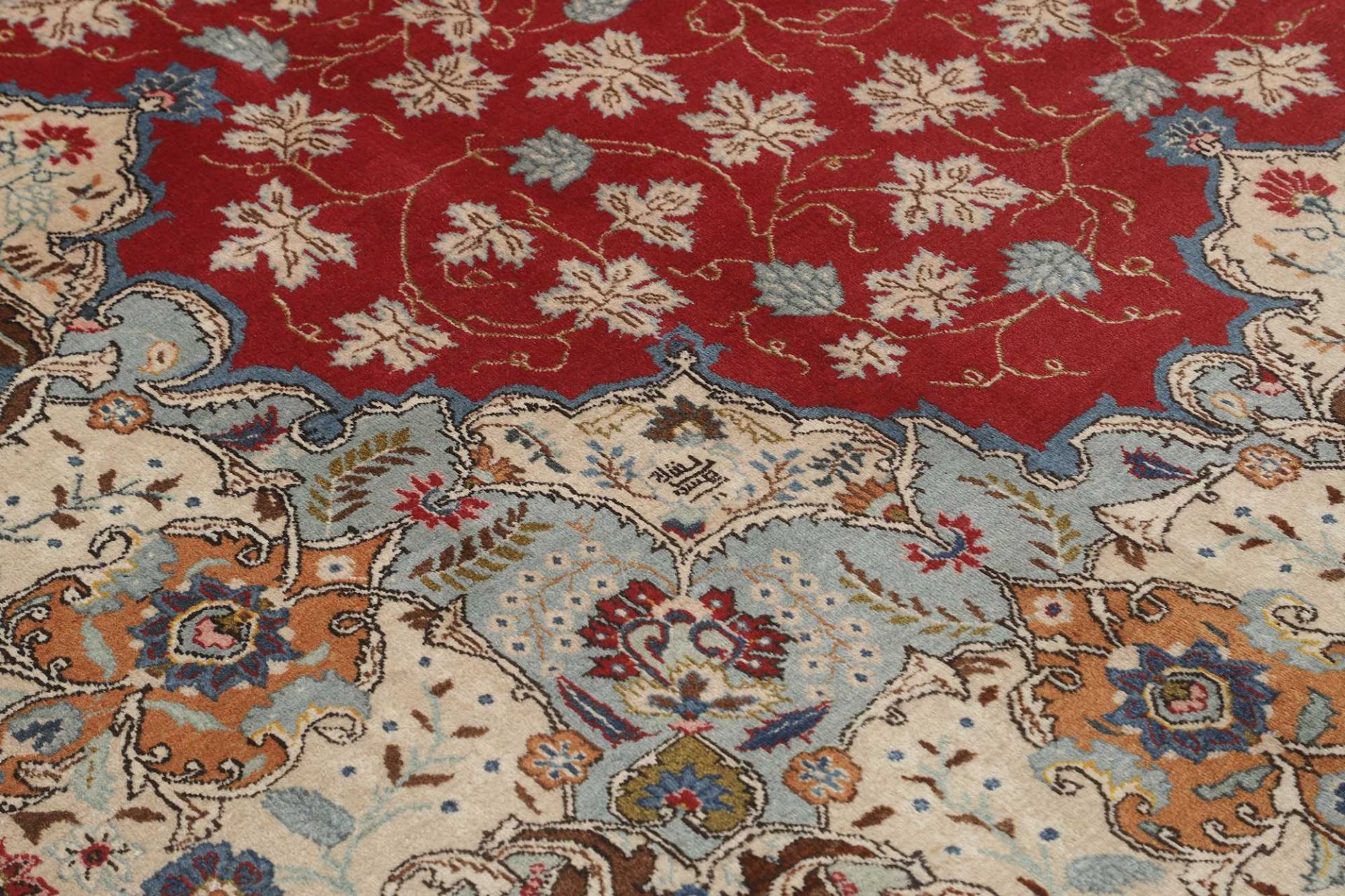 Handgeknüpfter Kashan Perserteppich, 353 × 529 cm, Wolle