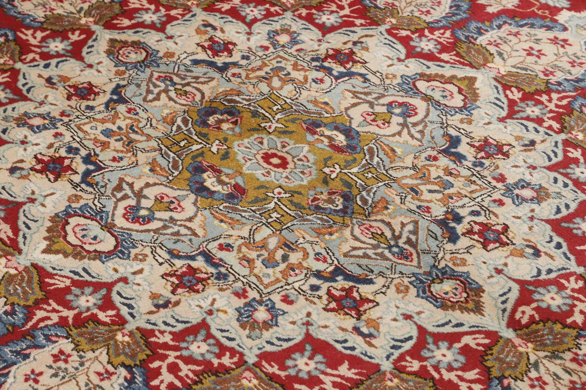 Handgeknüpfter Kashan Perserteppich, 353 × 529 cm, Wolle